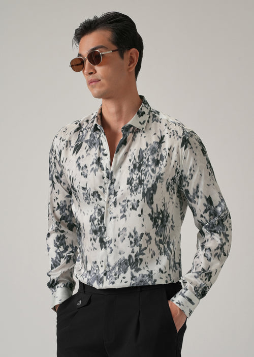 Ink Bloom Print Shirt