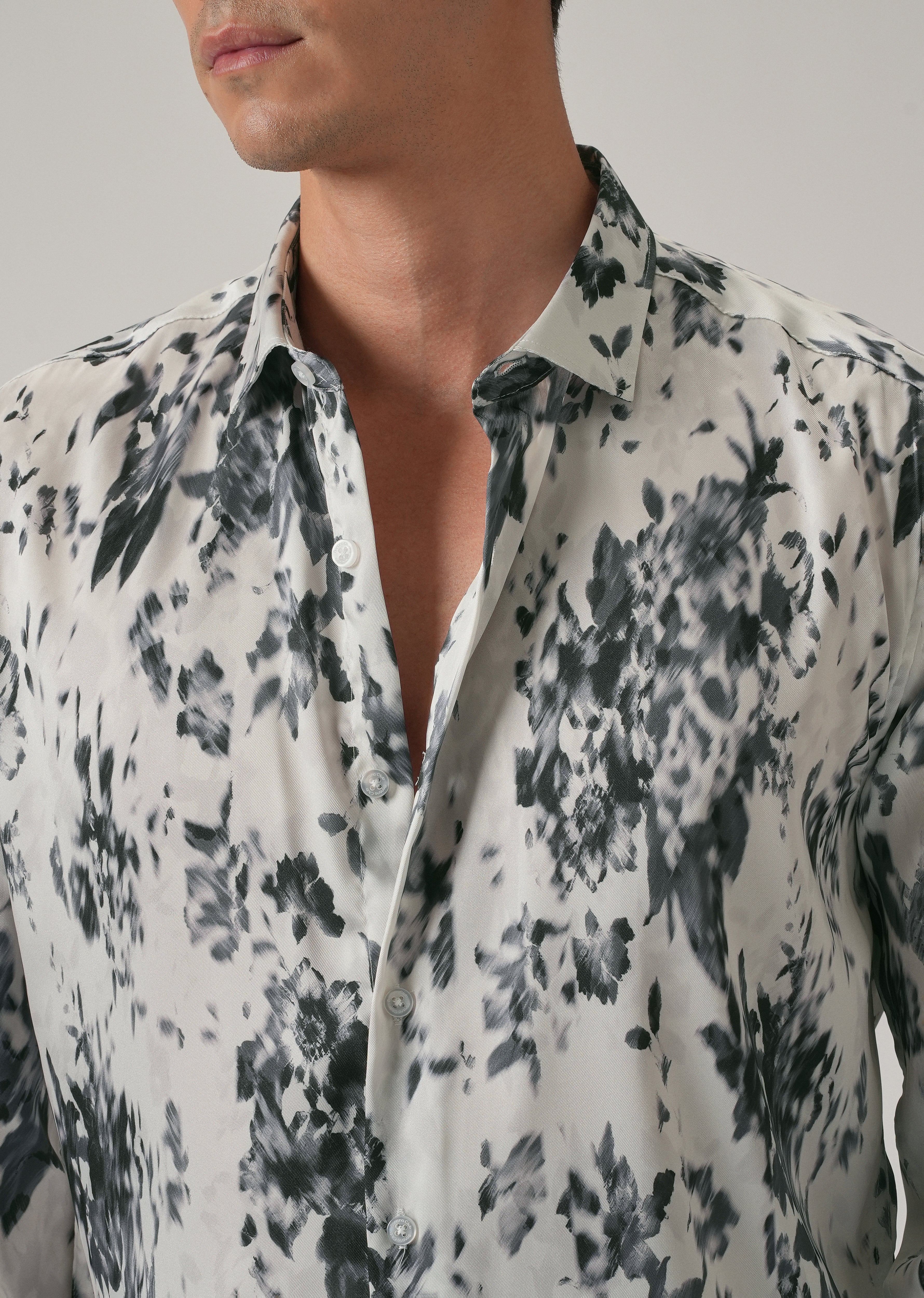 Ink Bloom Print Shirt