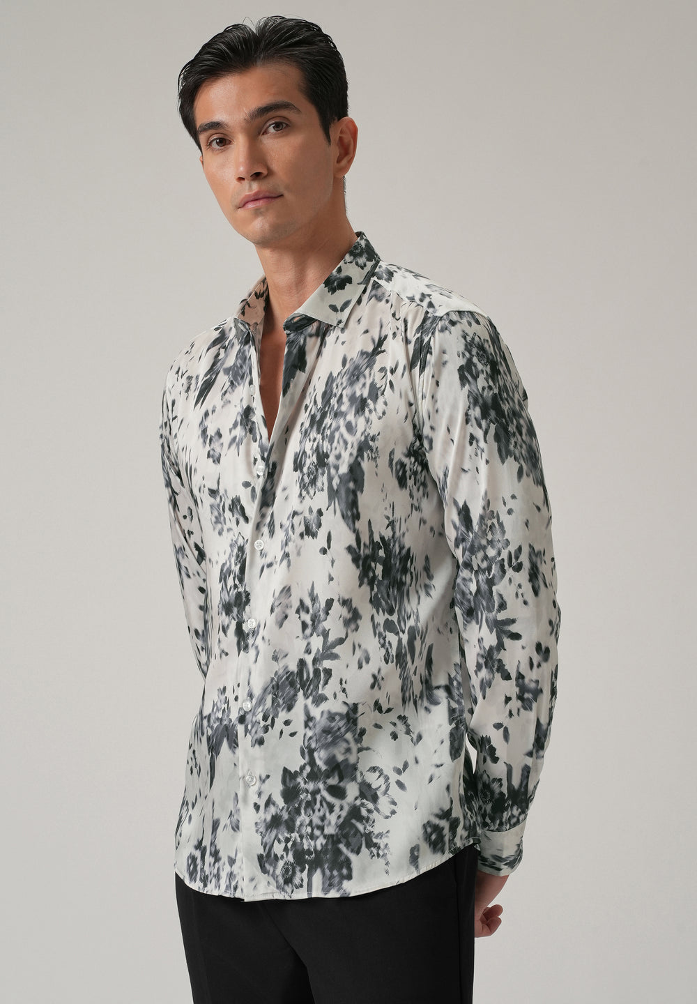 Ink Bloom Print Shirt