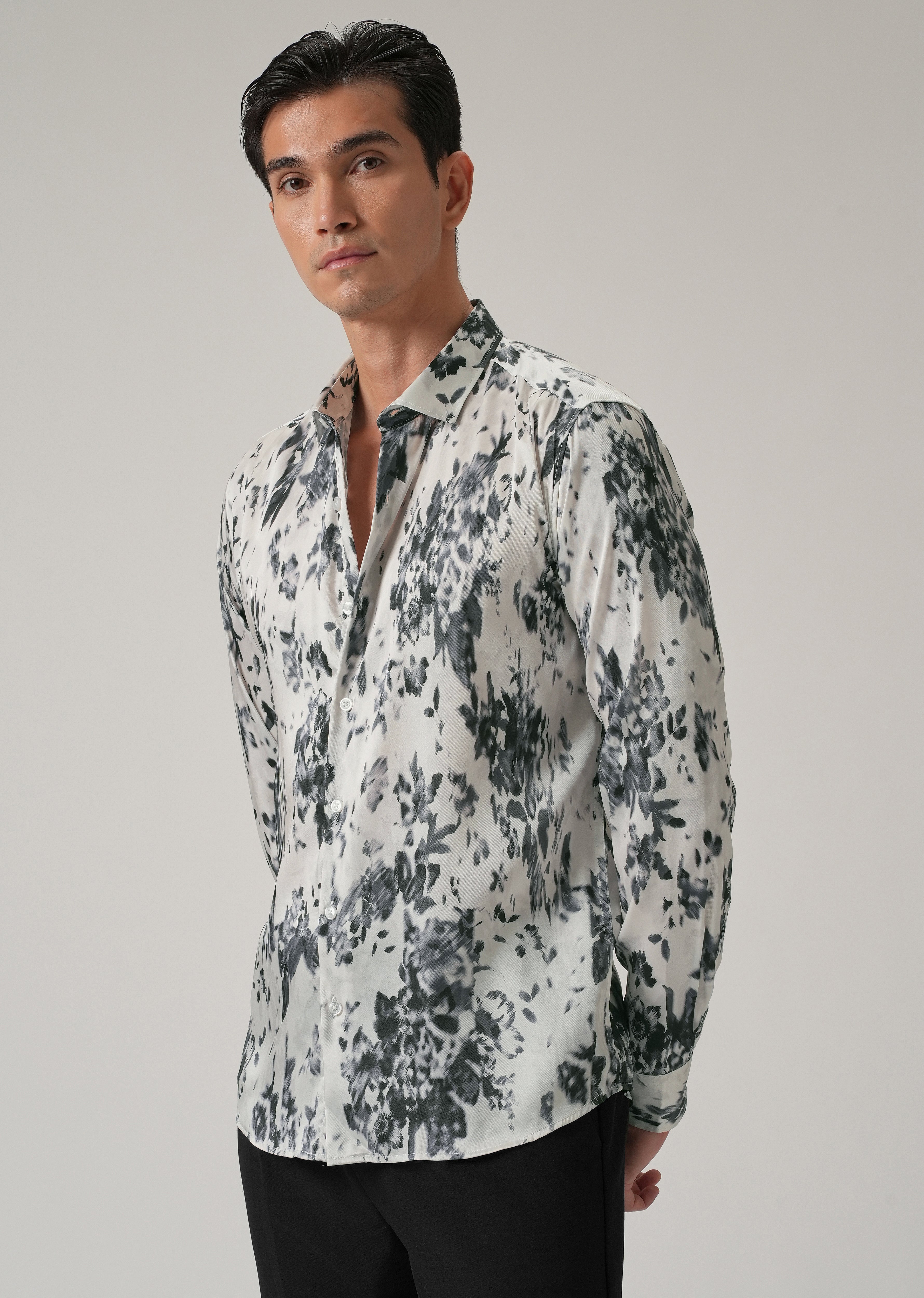 Ink Bloom Print Shirt