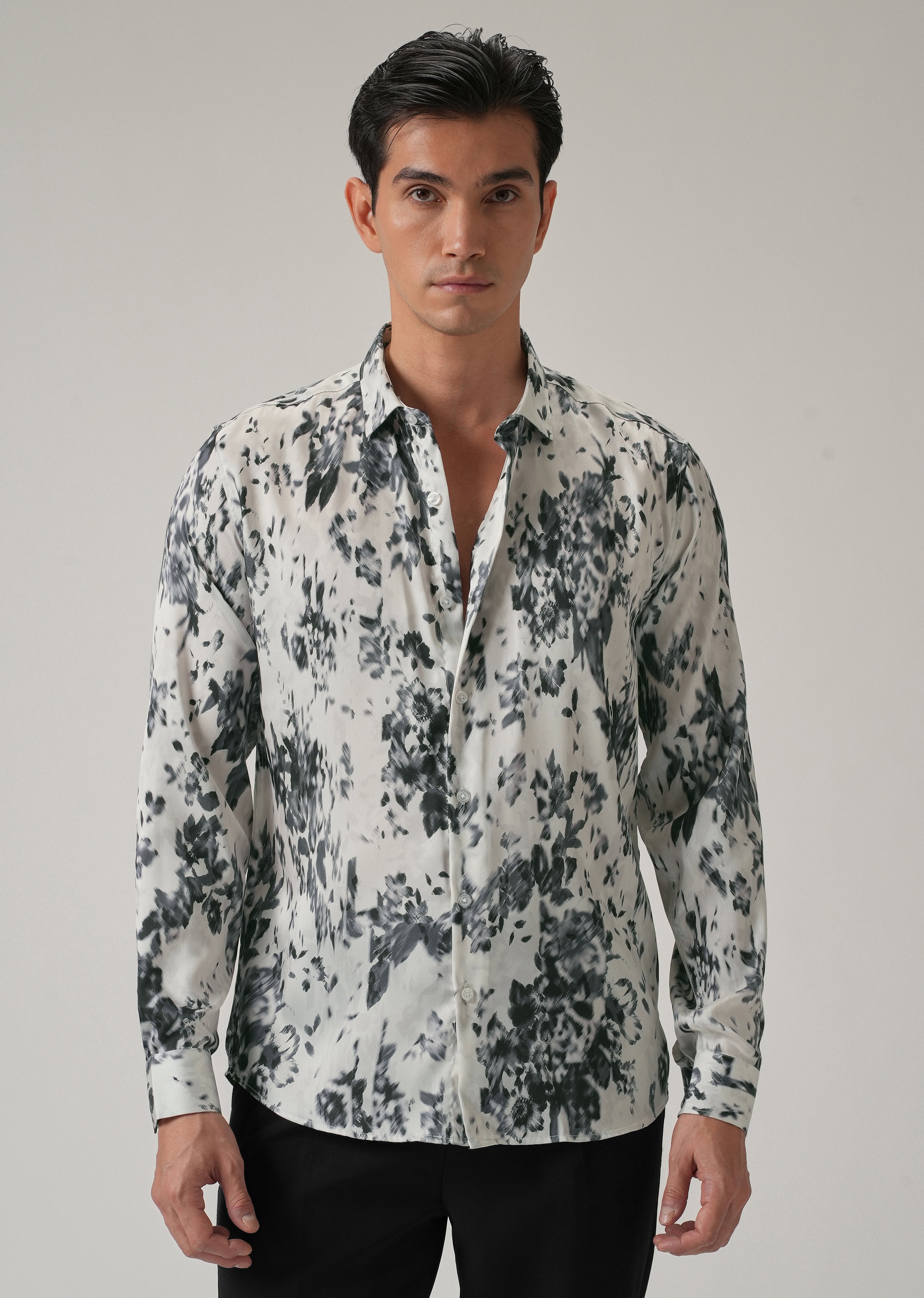 Ink Bloom Print Shirt