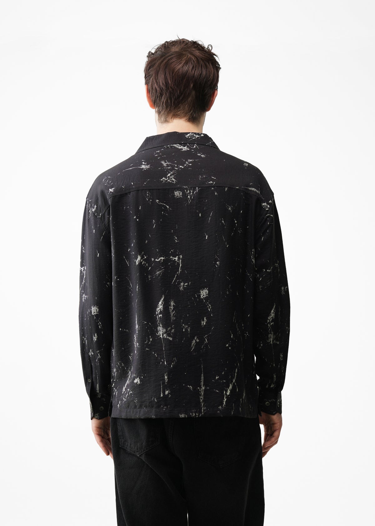 Ink Blue Abstract Printed Shirt