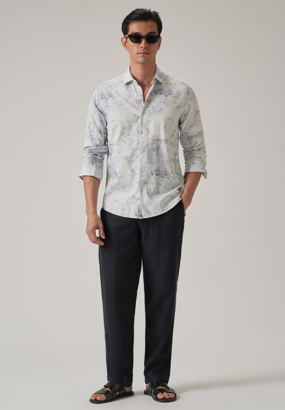 Ink Blue Print Shirt