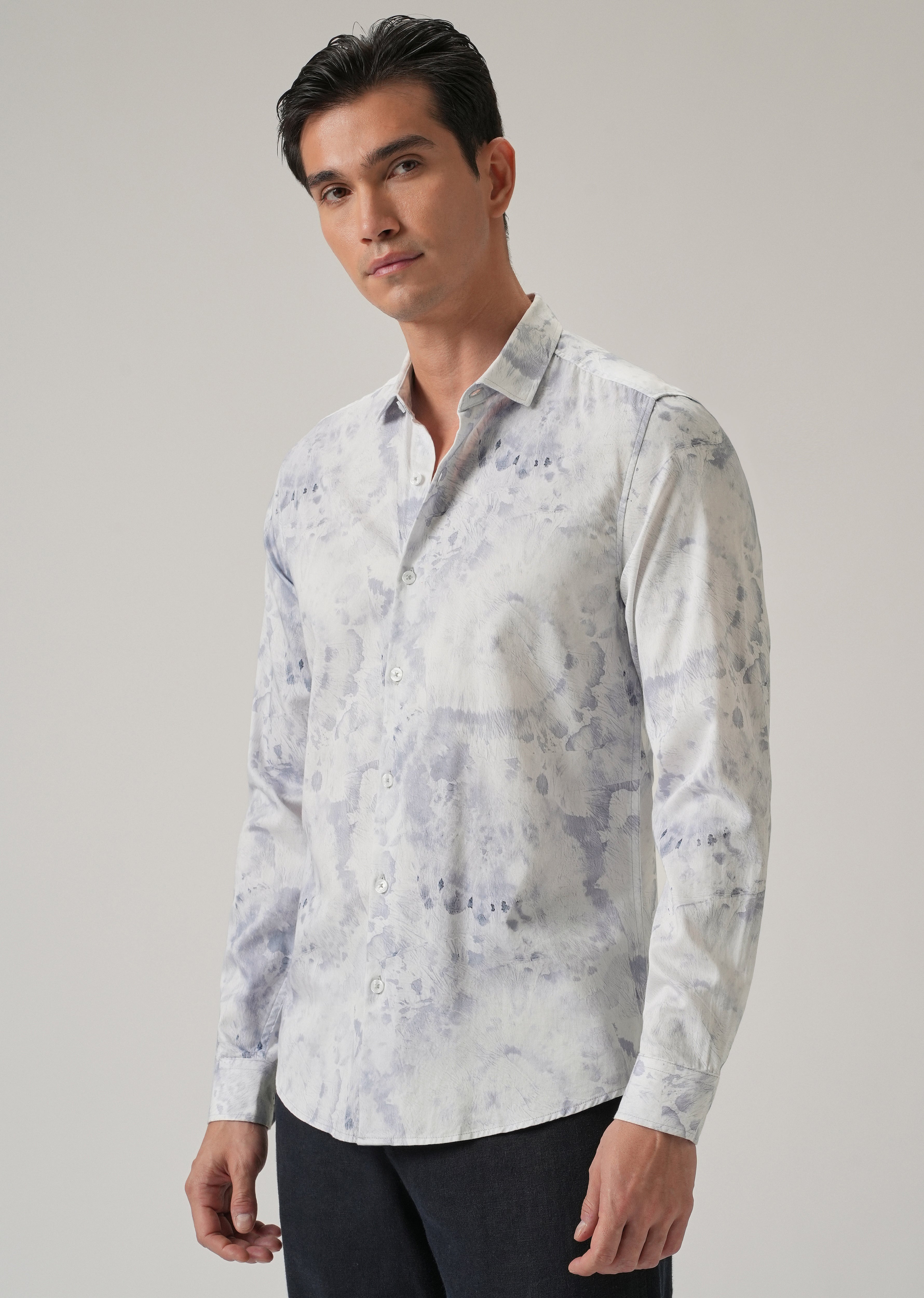 Ink Blue Print Shirt