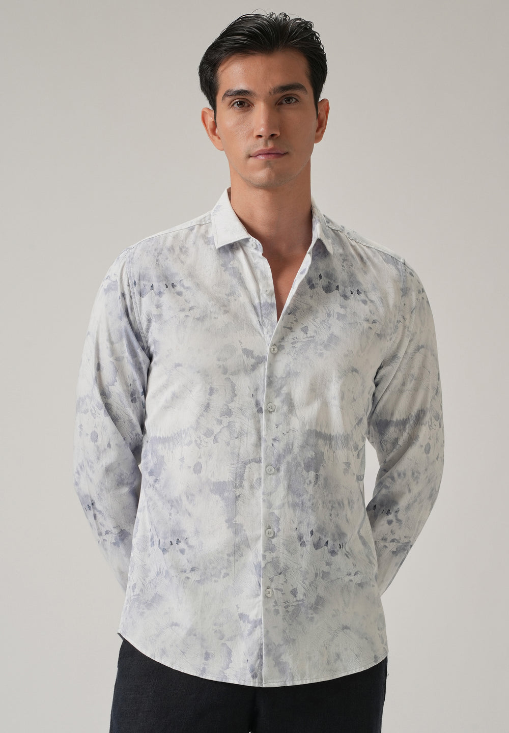 Ink Blue Print Shirt