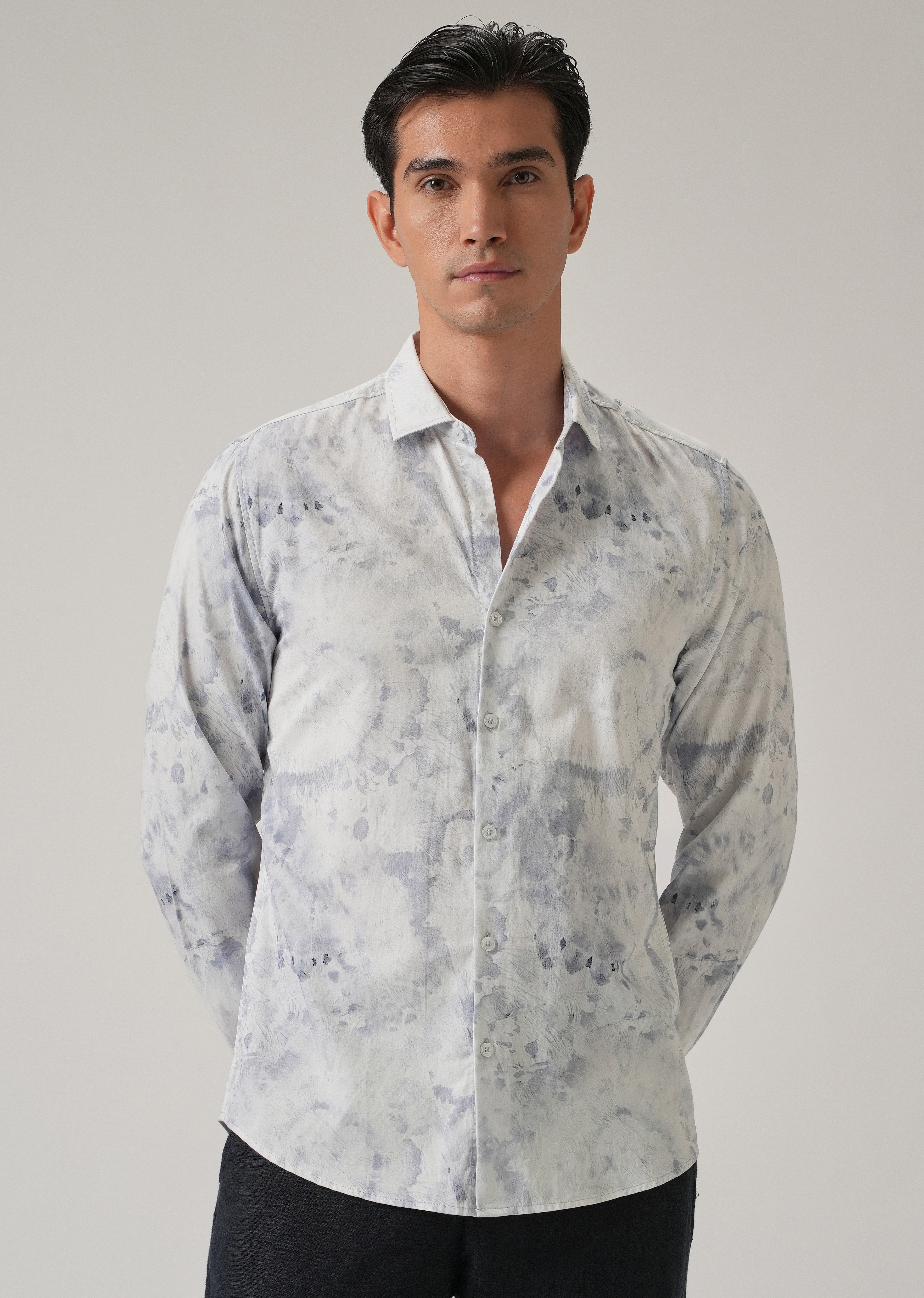 Ink Blue Print Shirt