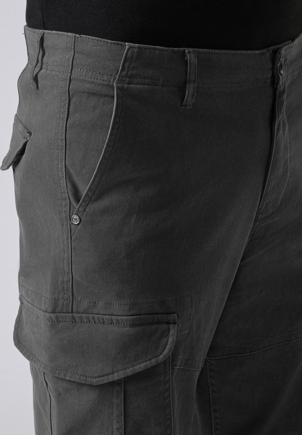 Iron Grey Regular Fit Cargo Pant