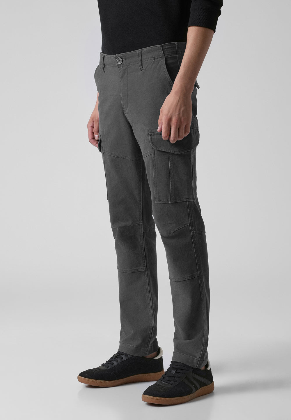 Iron Grey Regular Fit Cargo Pant