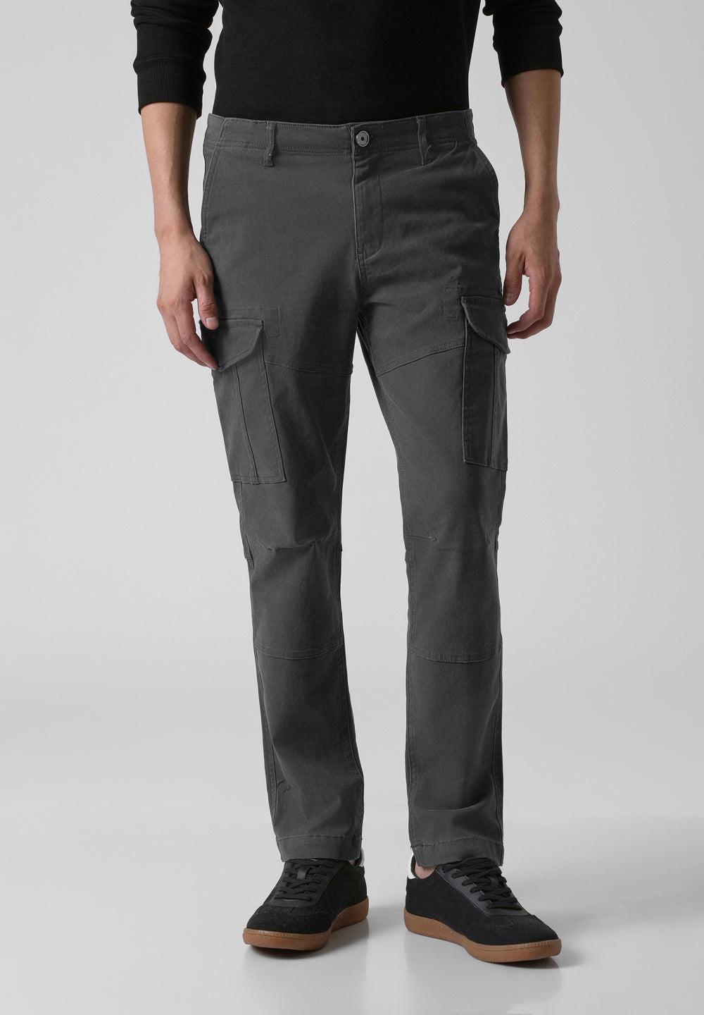Iron Grey Regular Fit Cargo Pant