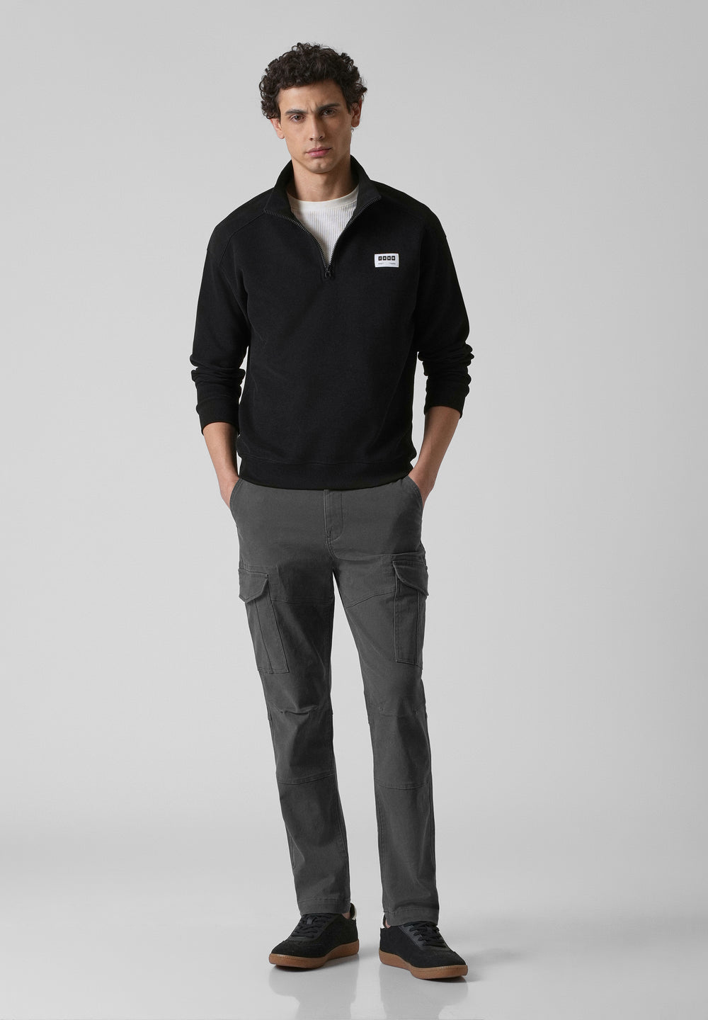 Iron Grey Regular Fit Cargo Pant