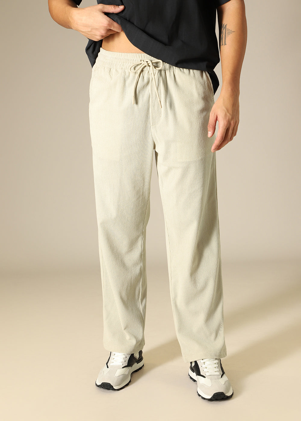 Ivory Cream Corduroy Pant