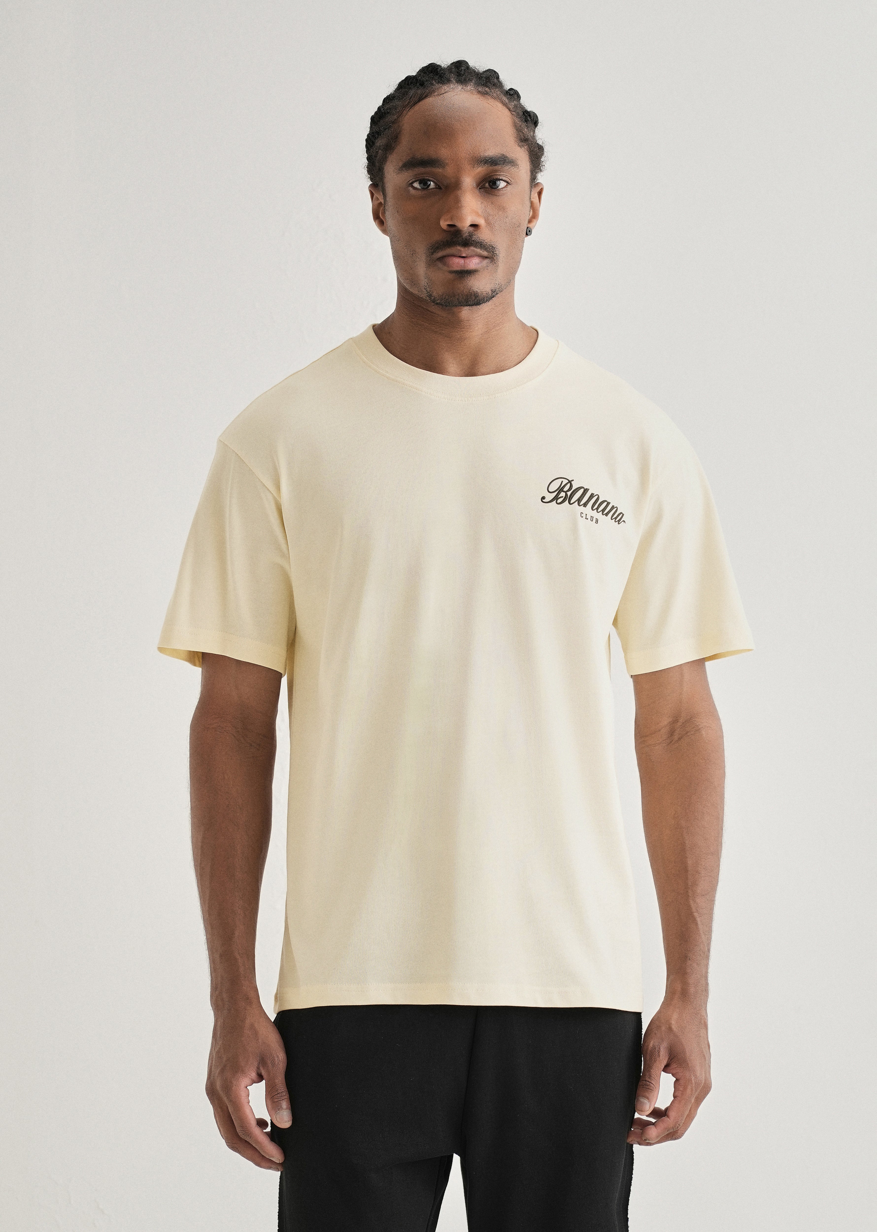 Ivory Embossed Printed Oversized T-shirt