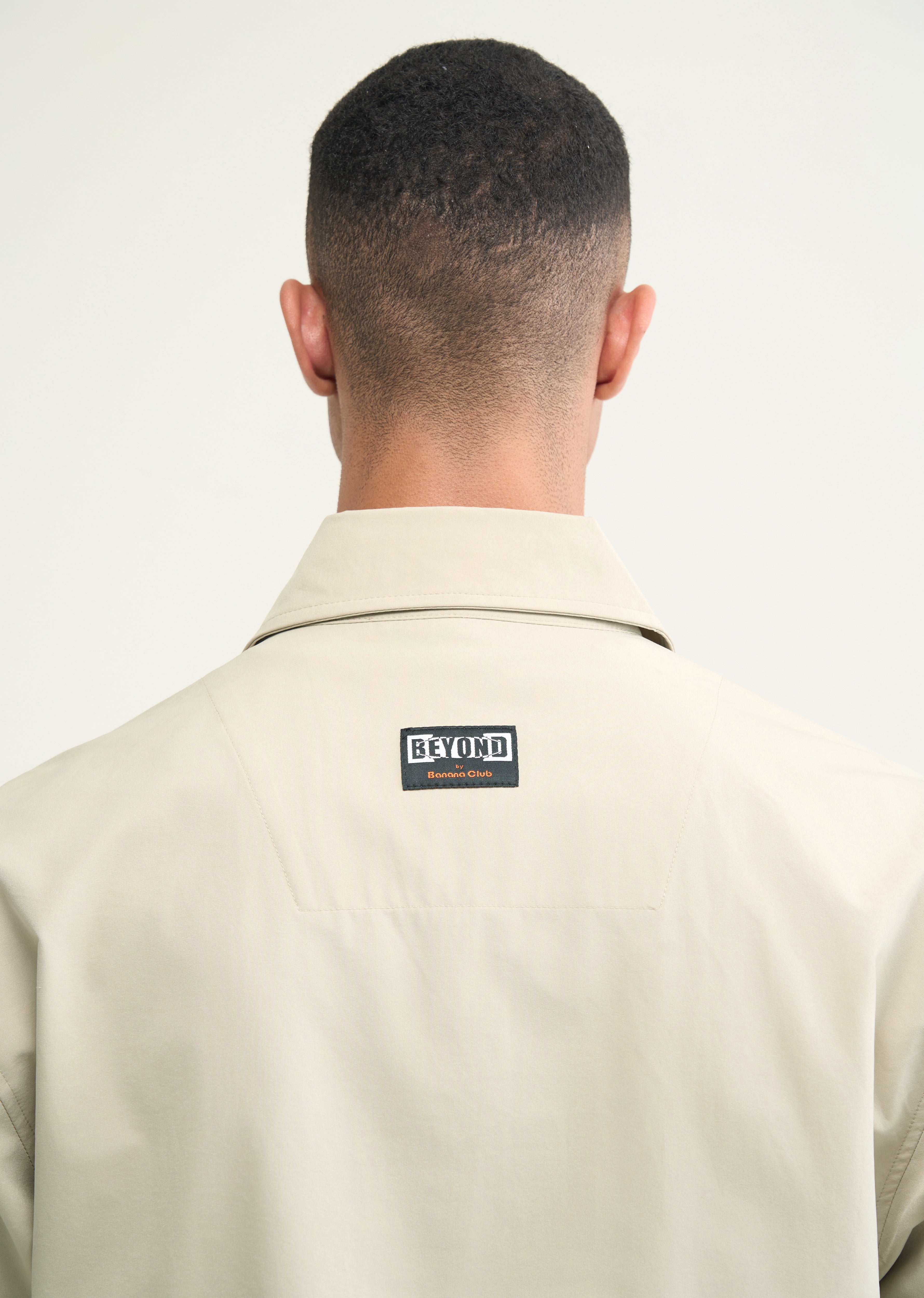 Ivory Boxy Fit Zipper Shirt