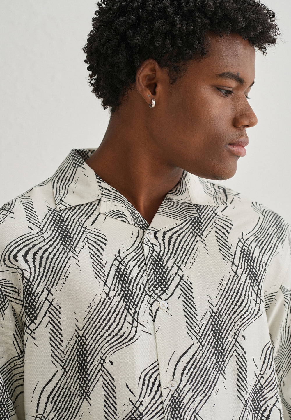 Ivory Modern Sketch Printed Shirt