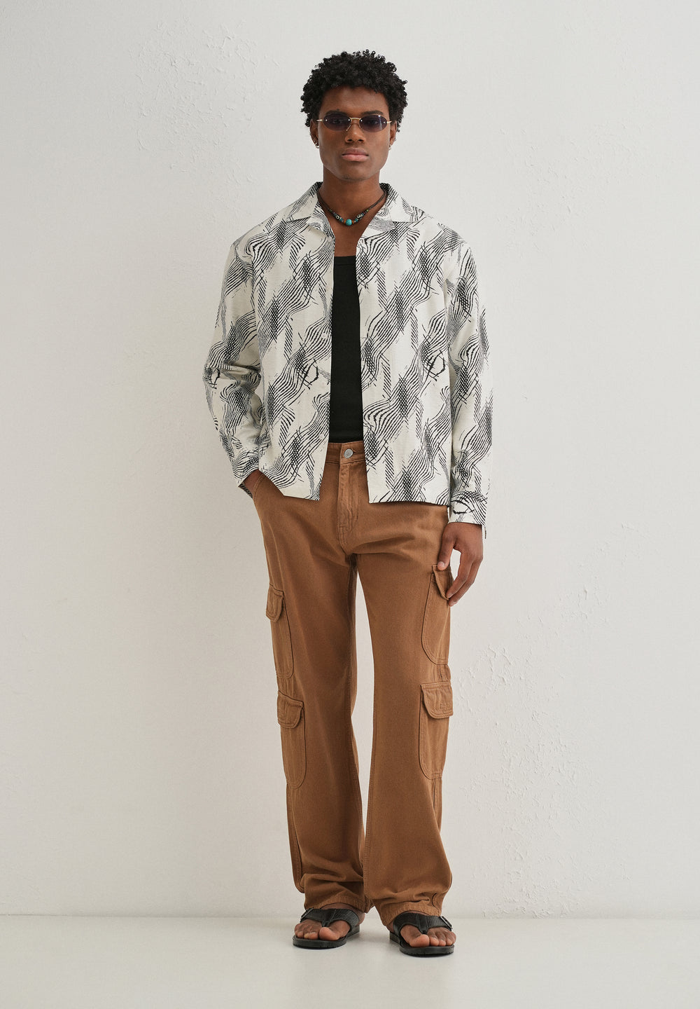 Ivory Modern Sketch Printed Shirt