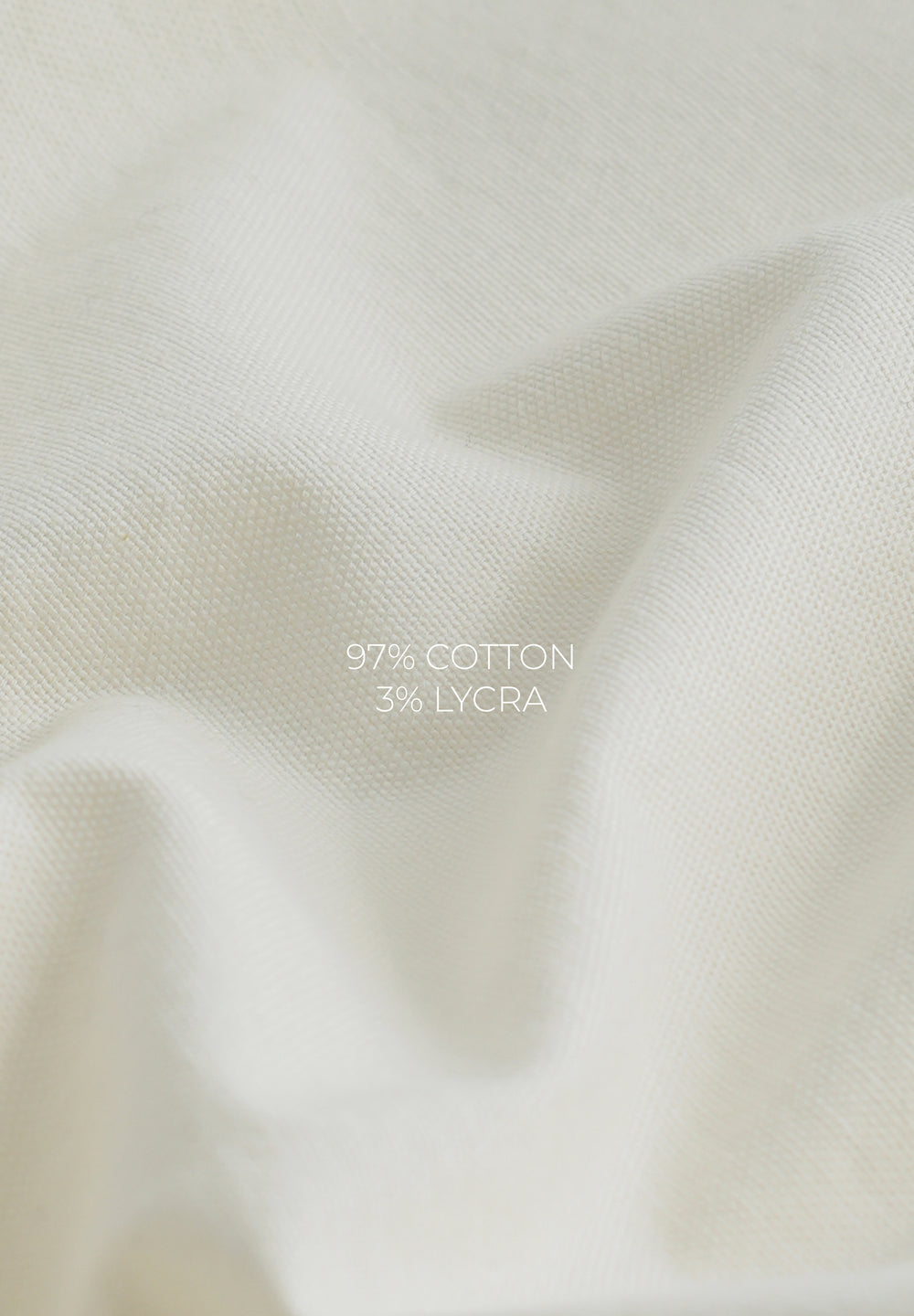 Ivory Striped Placket Cotton Shirt