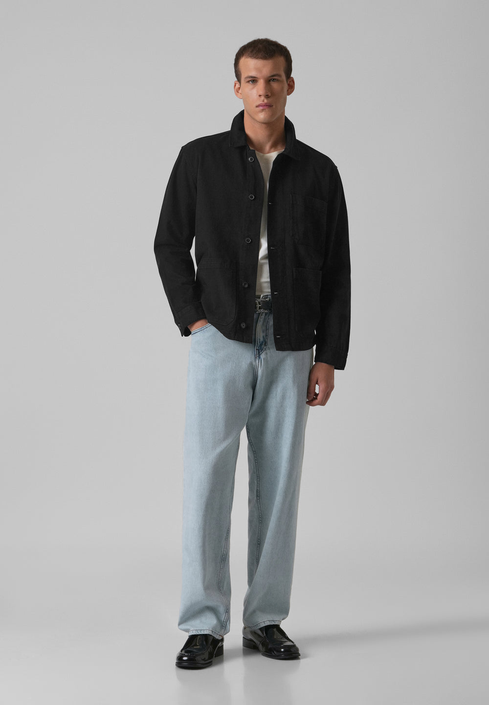 Jade Black Cotton Drill Jacket