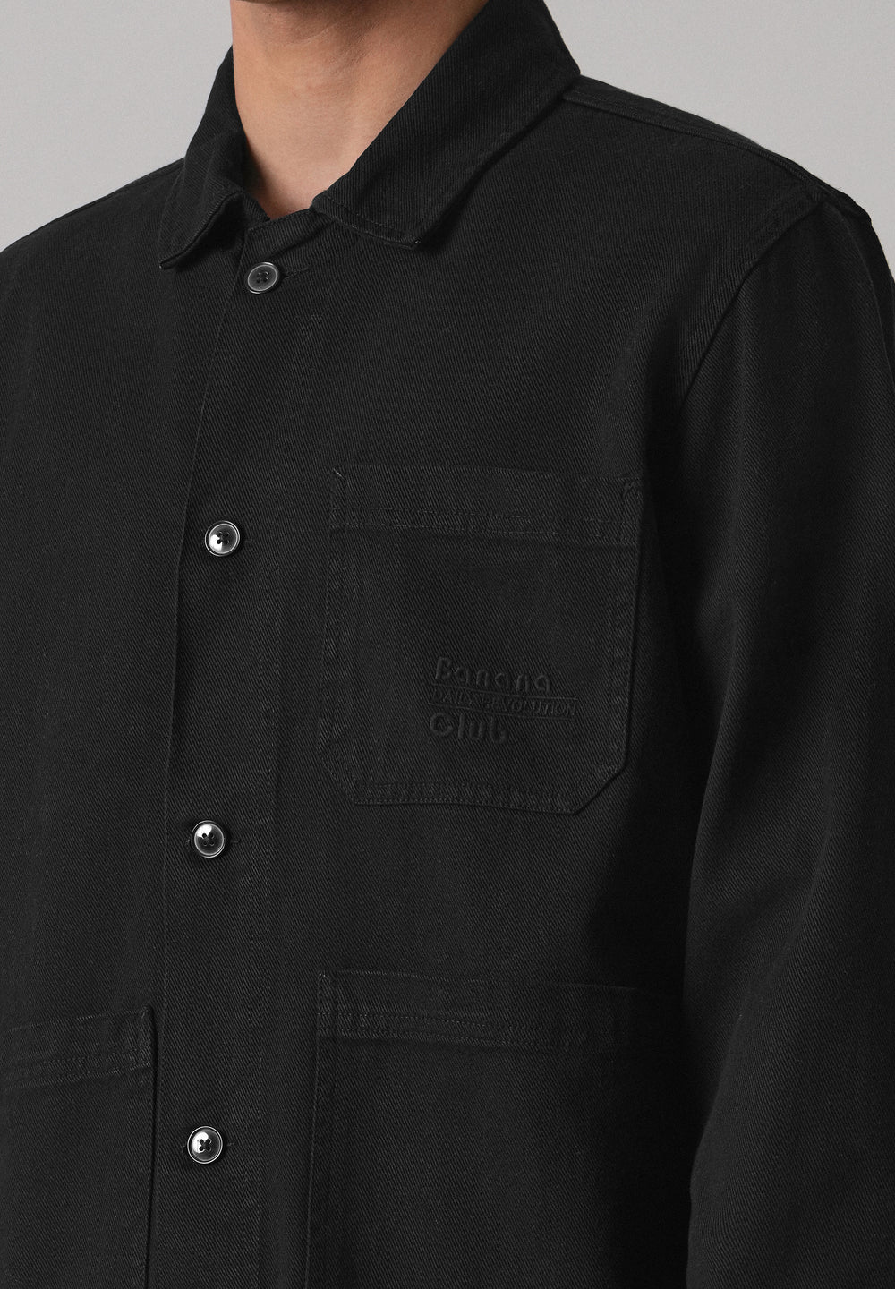 Jade Black Cotton Drill Jacket