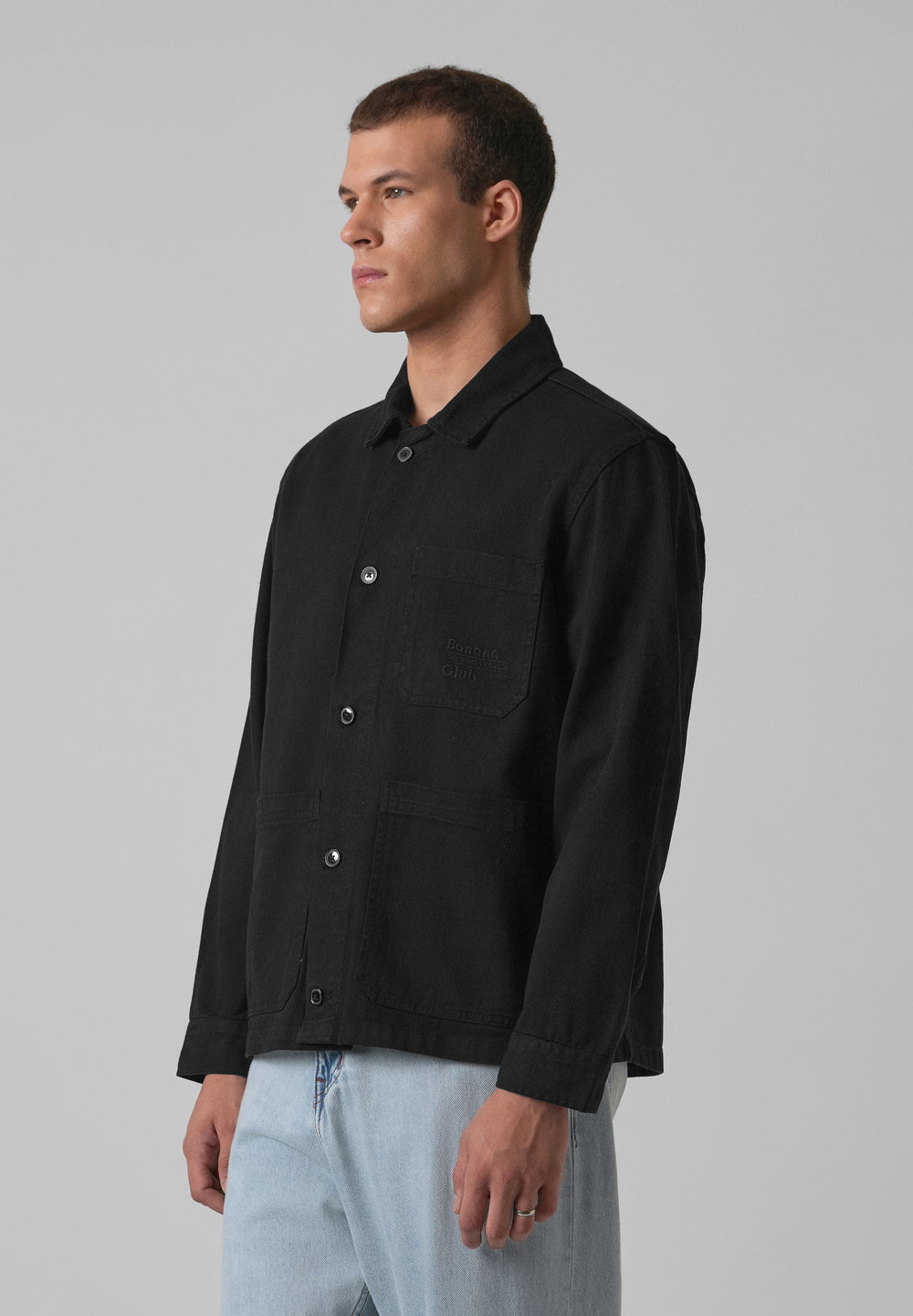 Jade Black Cotton Drill Jacket