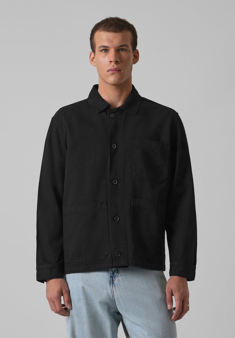 Jade Black Cotton Drill Jacket