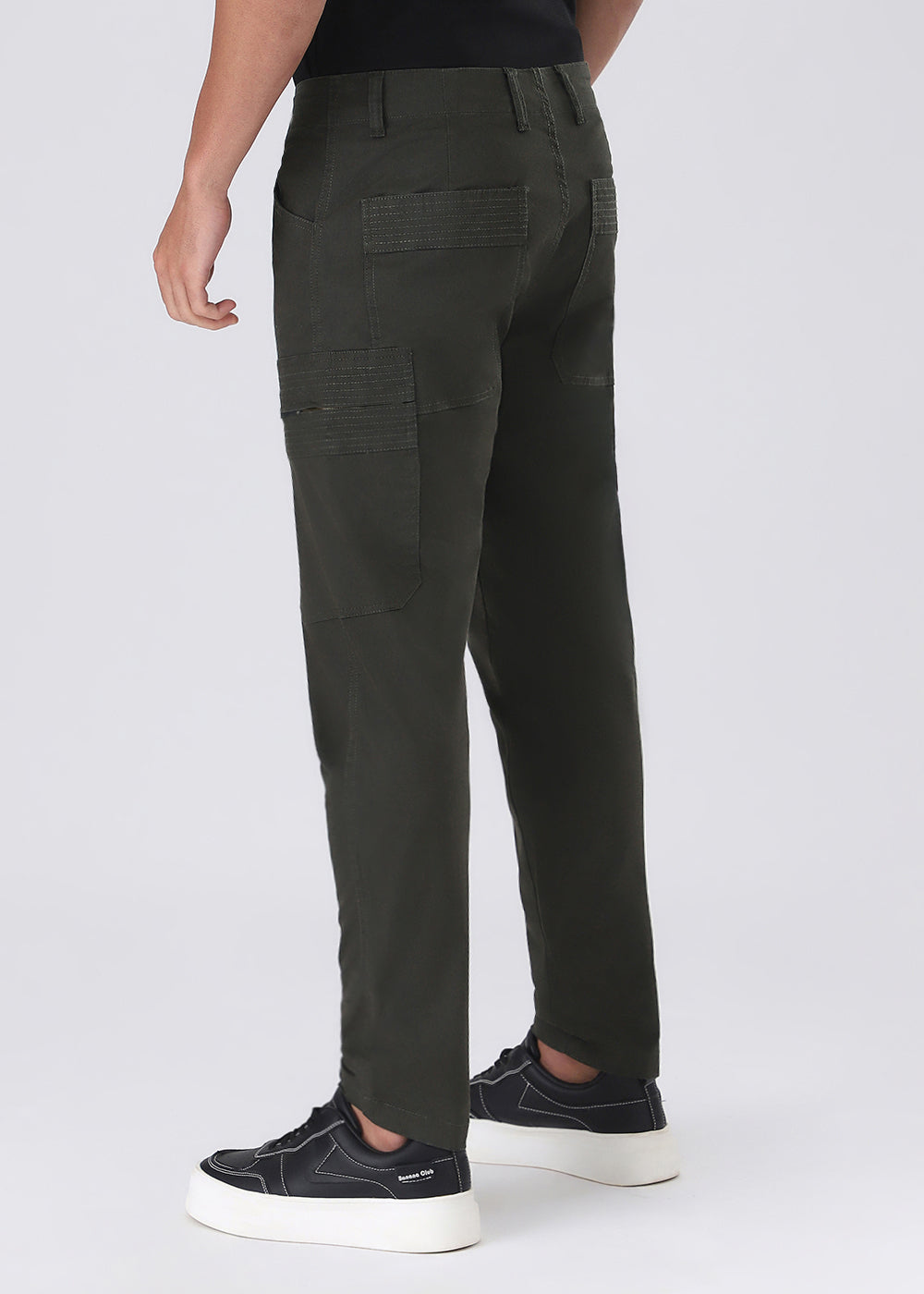 Jade Green Zip Cargo Pants