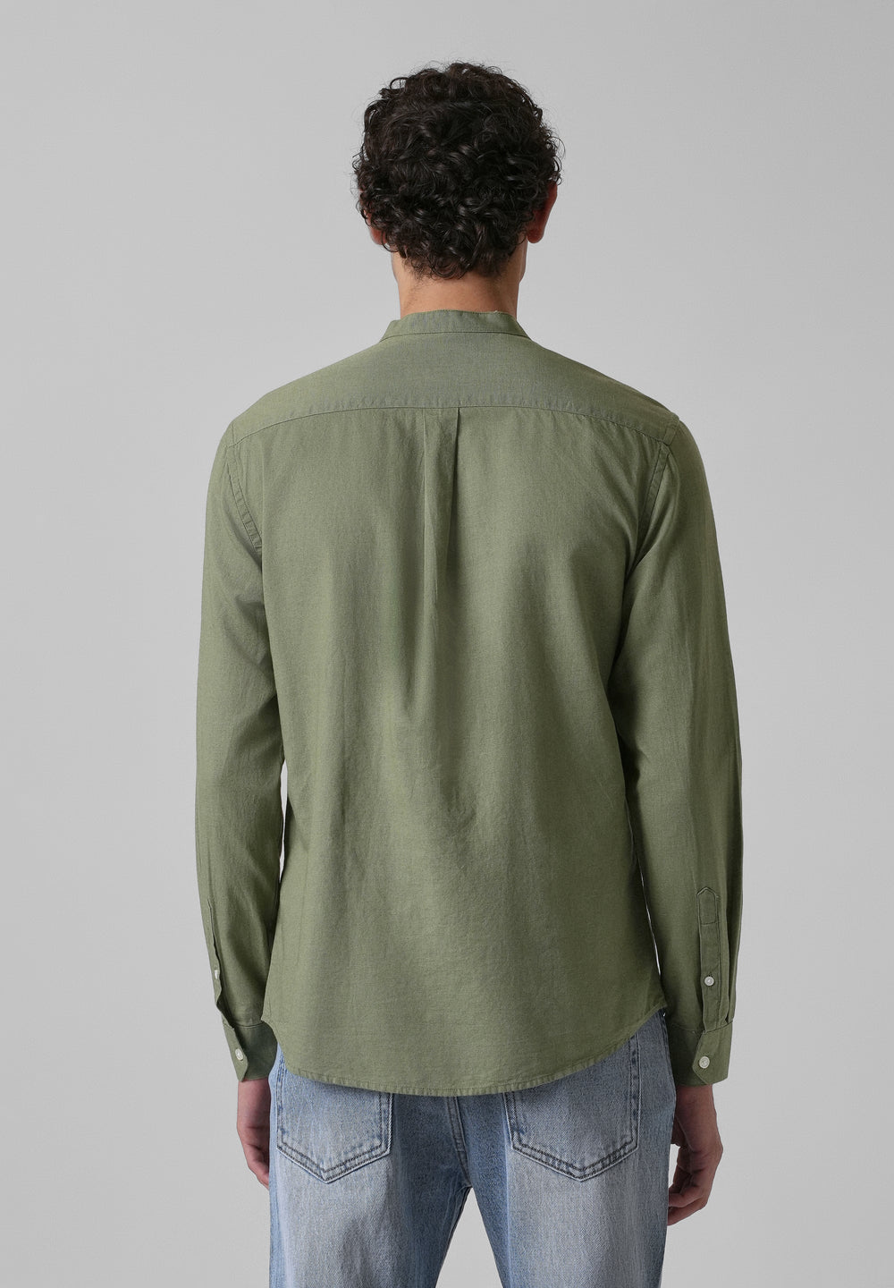 Kelly Green Cotton Linen Shirt