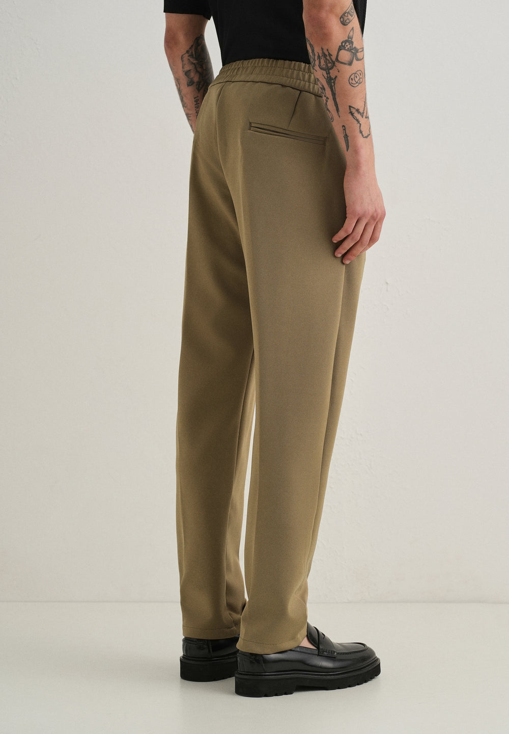 Khaki Drawstring Trousers