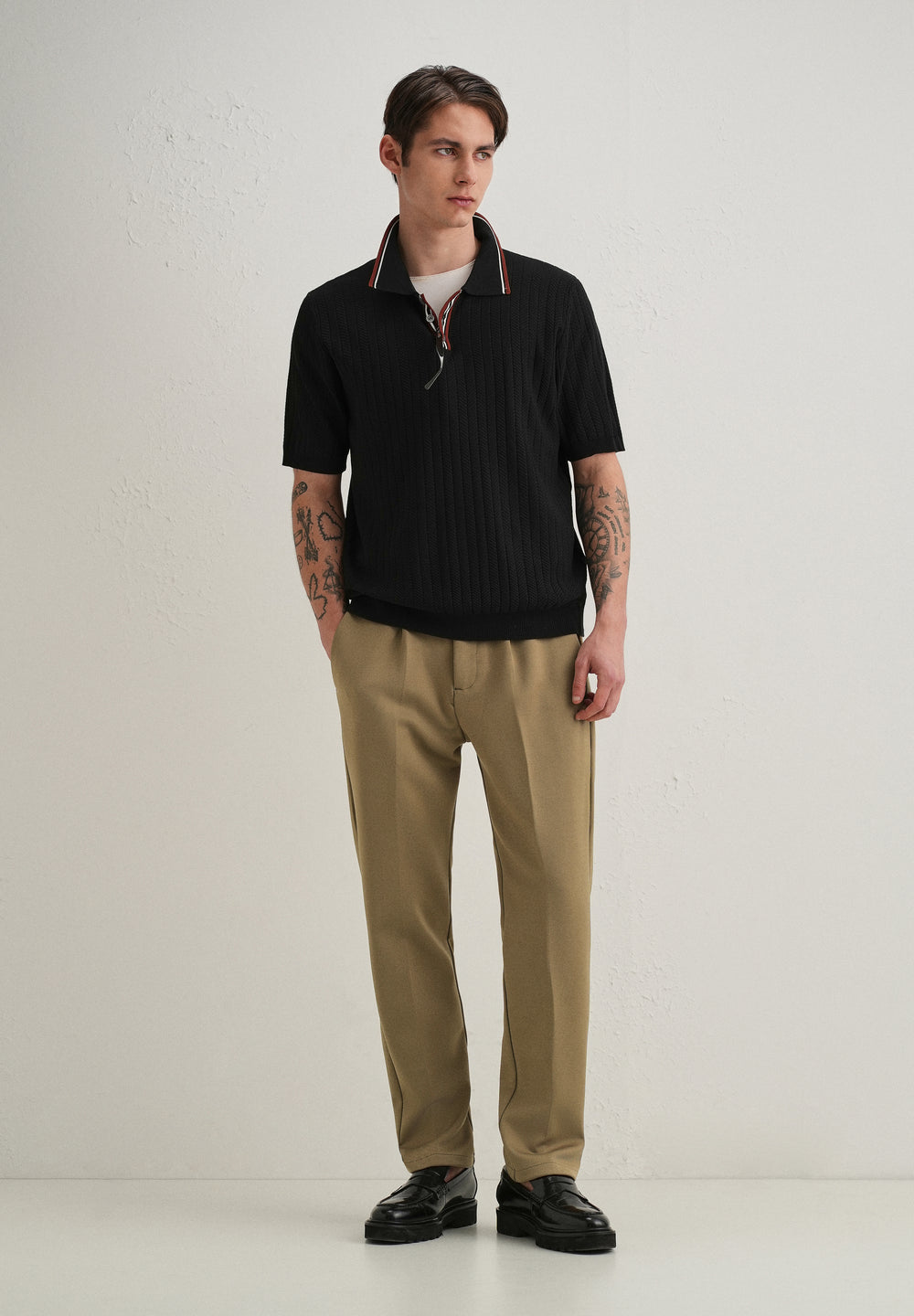 Khaki Drawstring Trousers