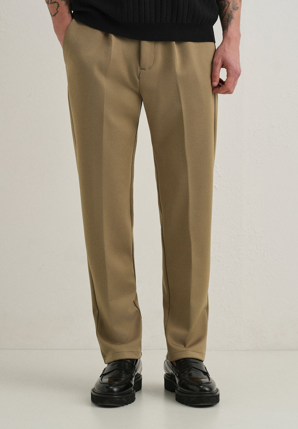 Khaki Drawstring Trousers