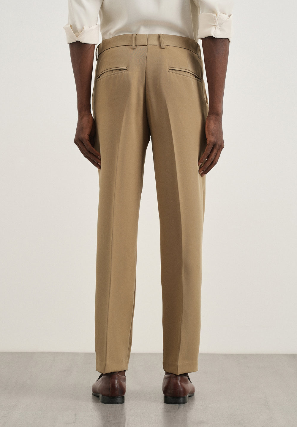 Khaki Flex Waist Slim Fit Trouser