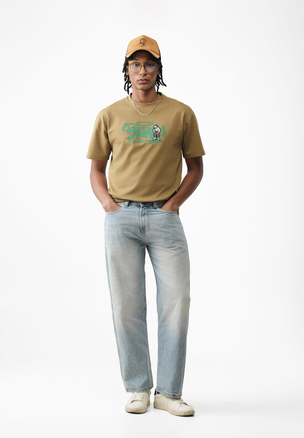 Khaki Rubber Print T-shirt