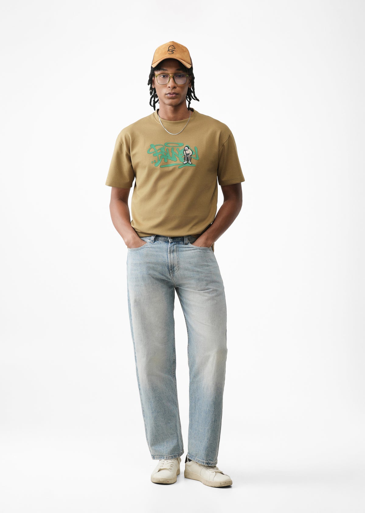 Khaki Rubber Print T-shirt