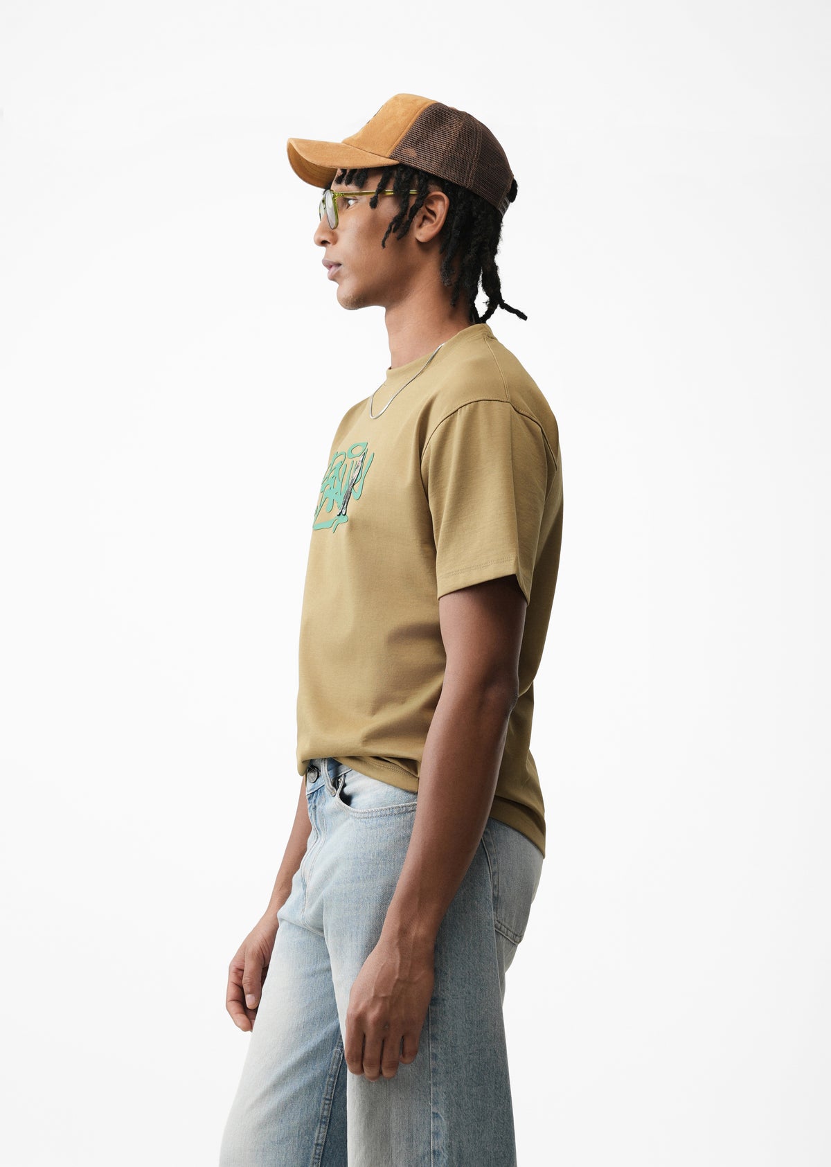 Khaki Rubber Print T-shirt