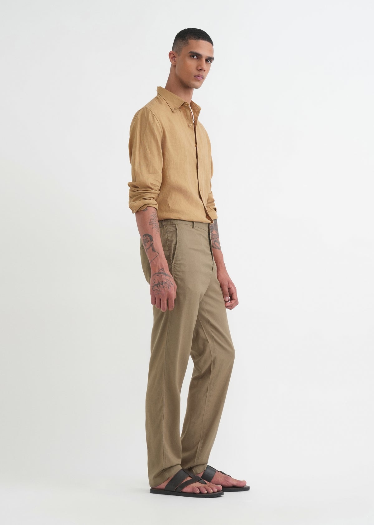 Khaki Semi-Elasticated Trouser