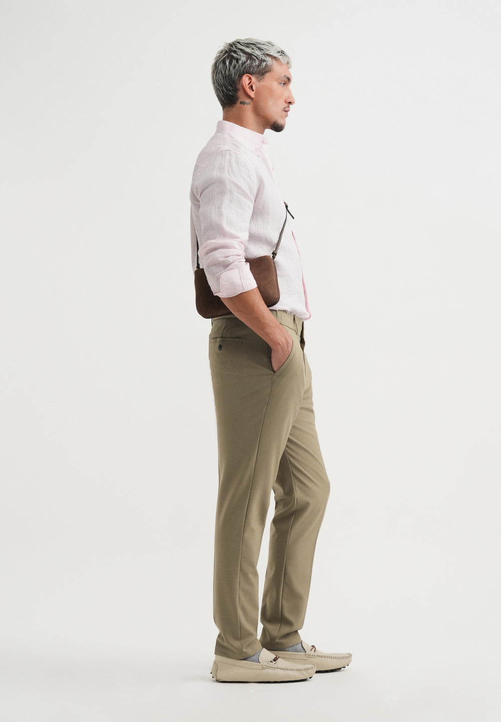 Khaki Semi-Elasticated Trouser