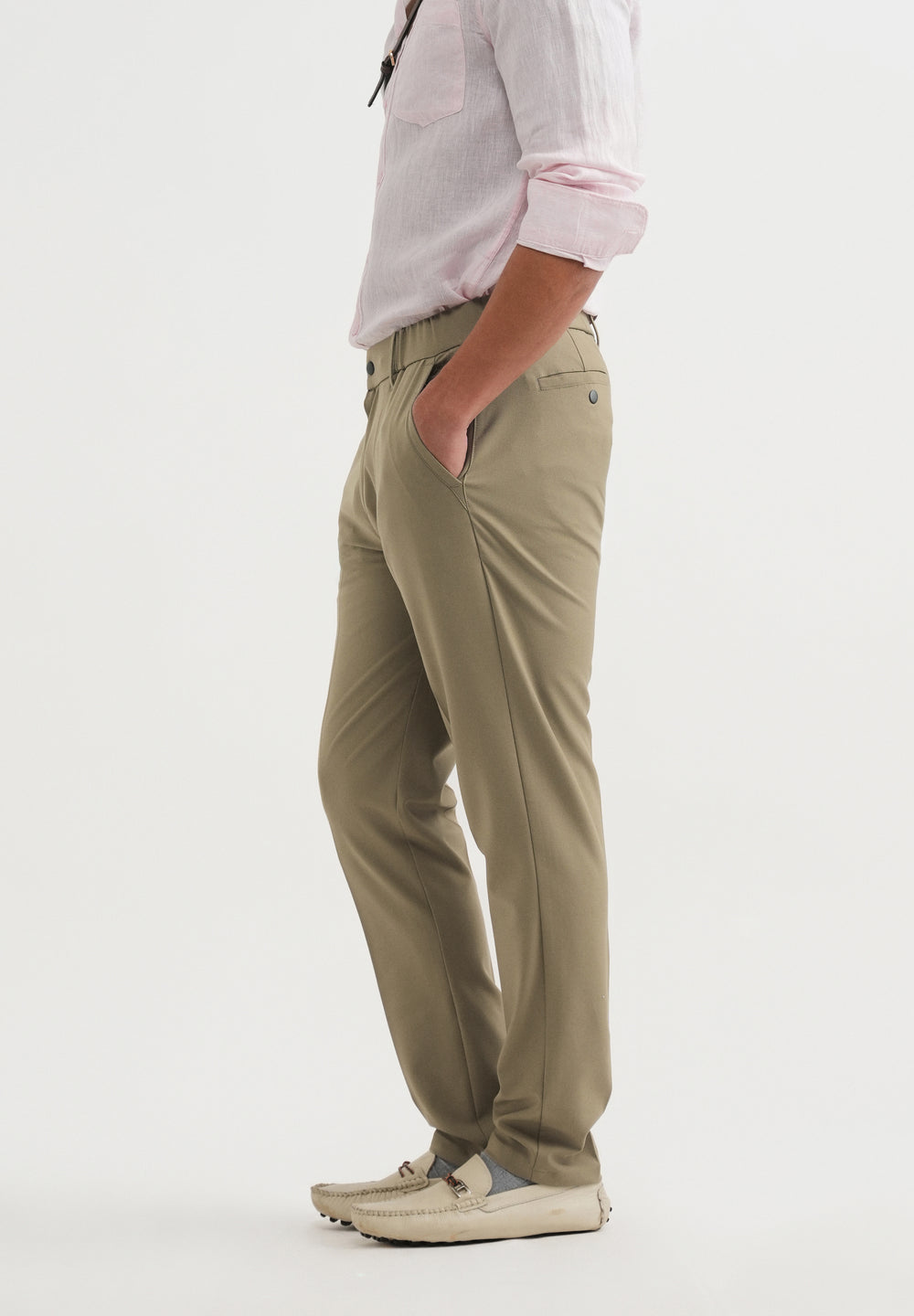 Khaki Semi-Elasticated Trouser