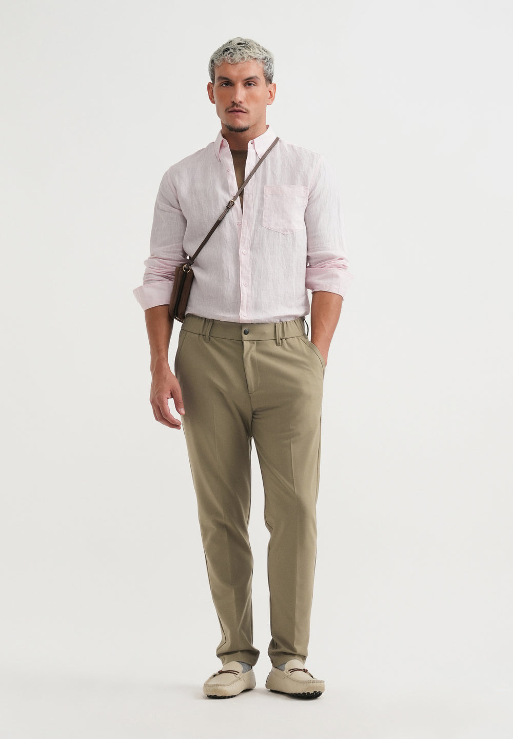 Khaki Semi-Elasticated Trouser