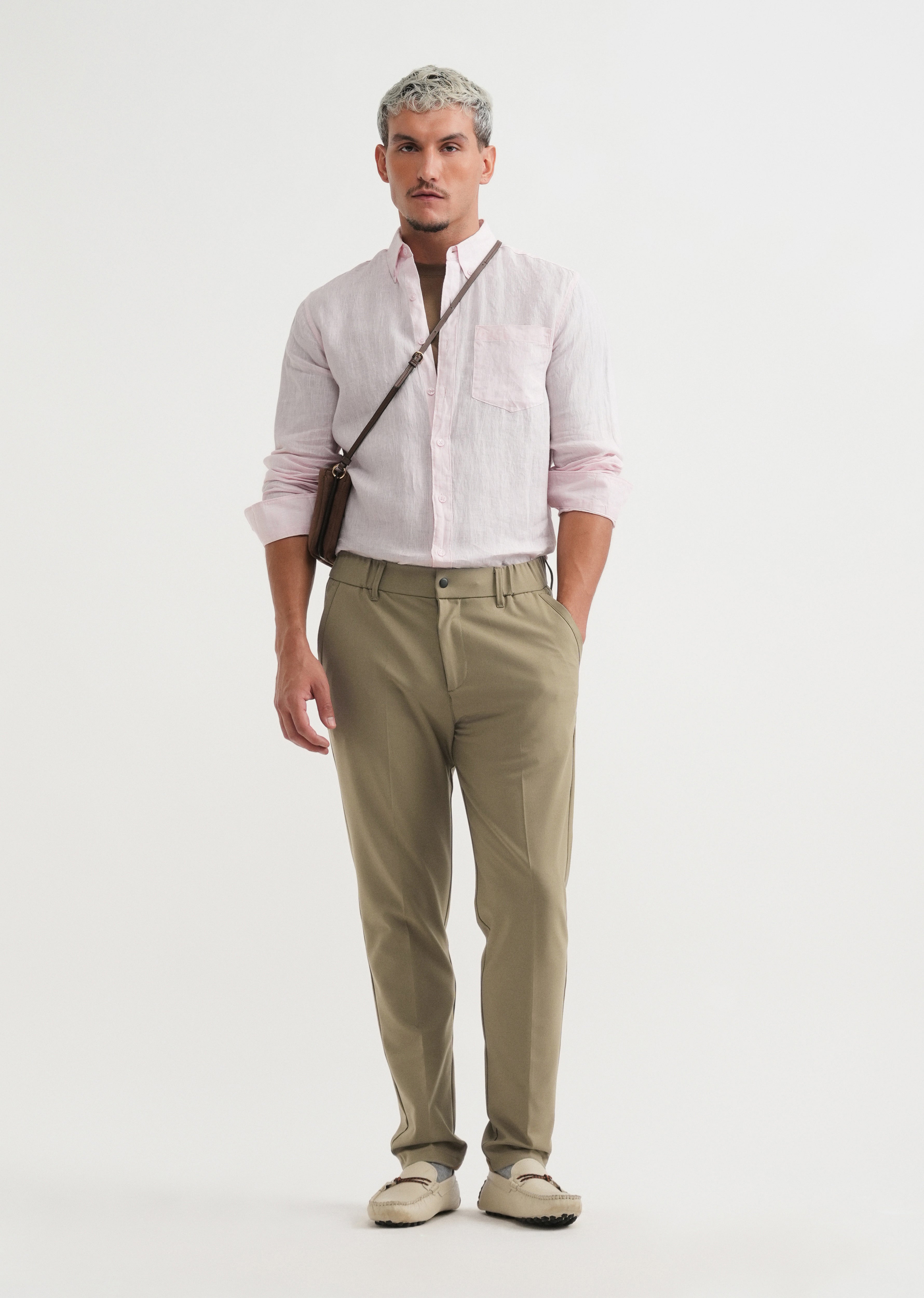 Khaki Semi-Elasticated Trouser