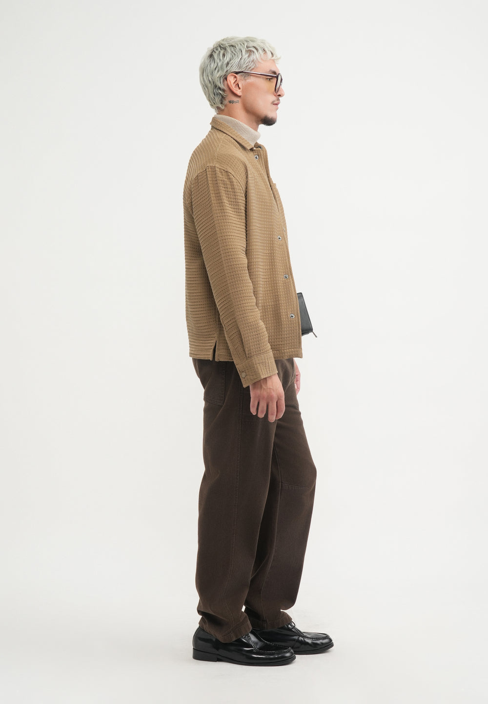 Khaki Textured Shacket