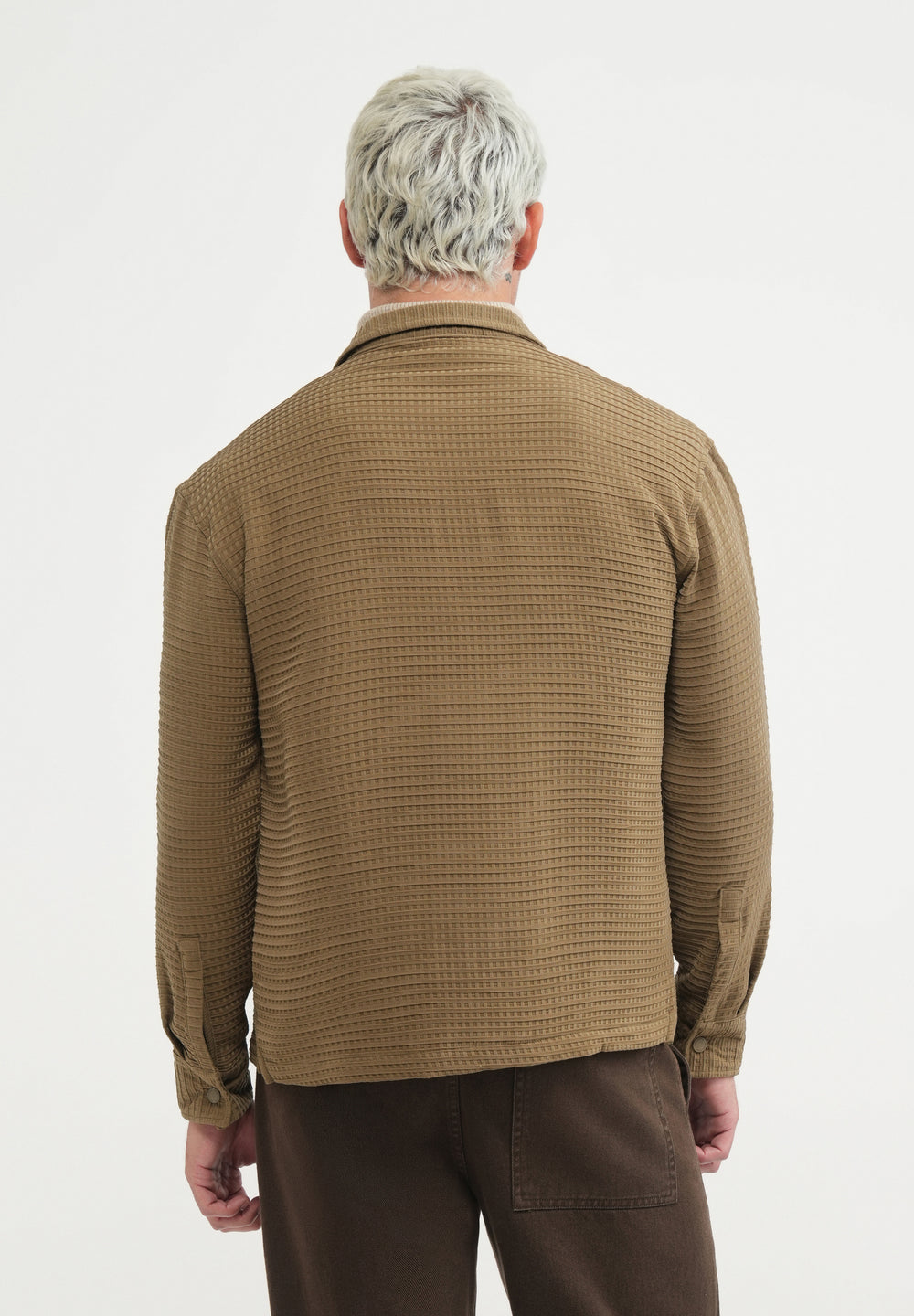 Khaki Textured Shacket