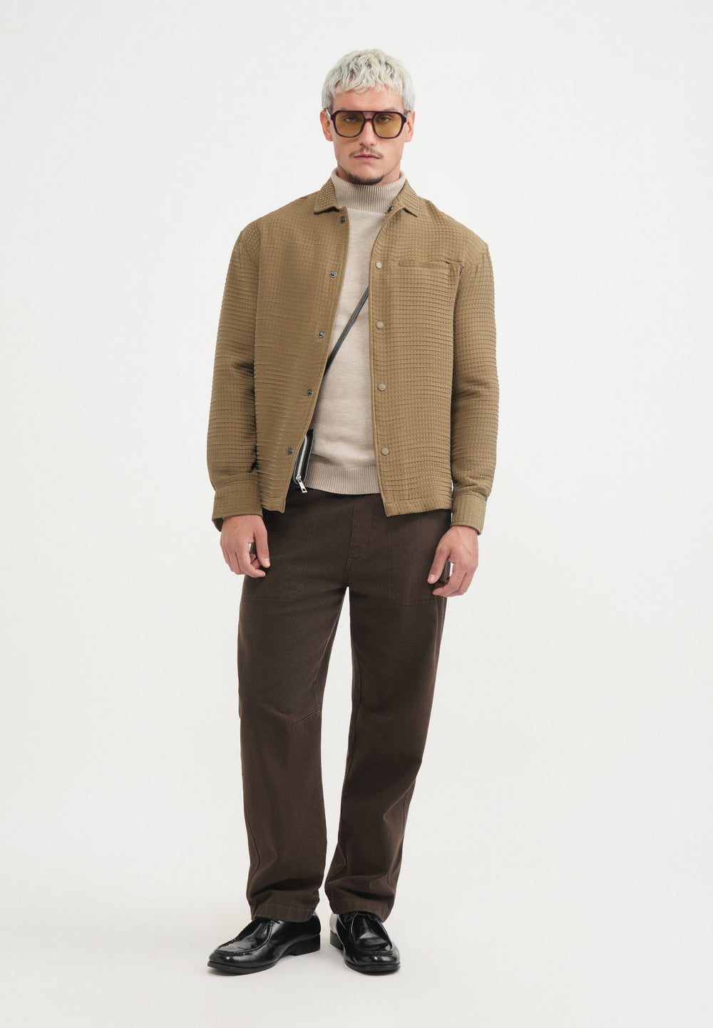 Khaki Textured Shacket