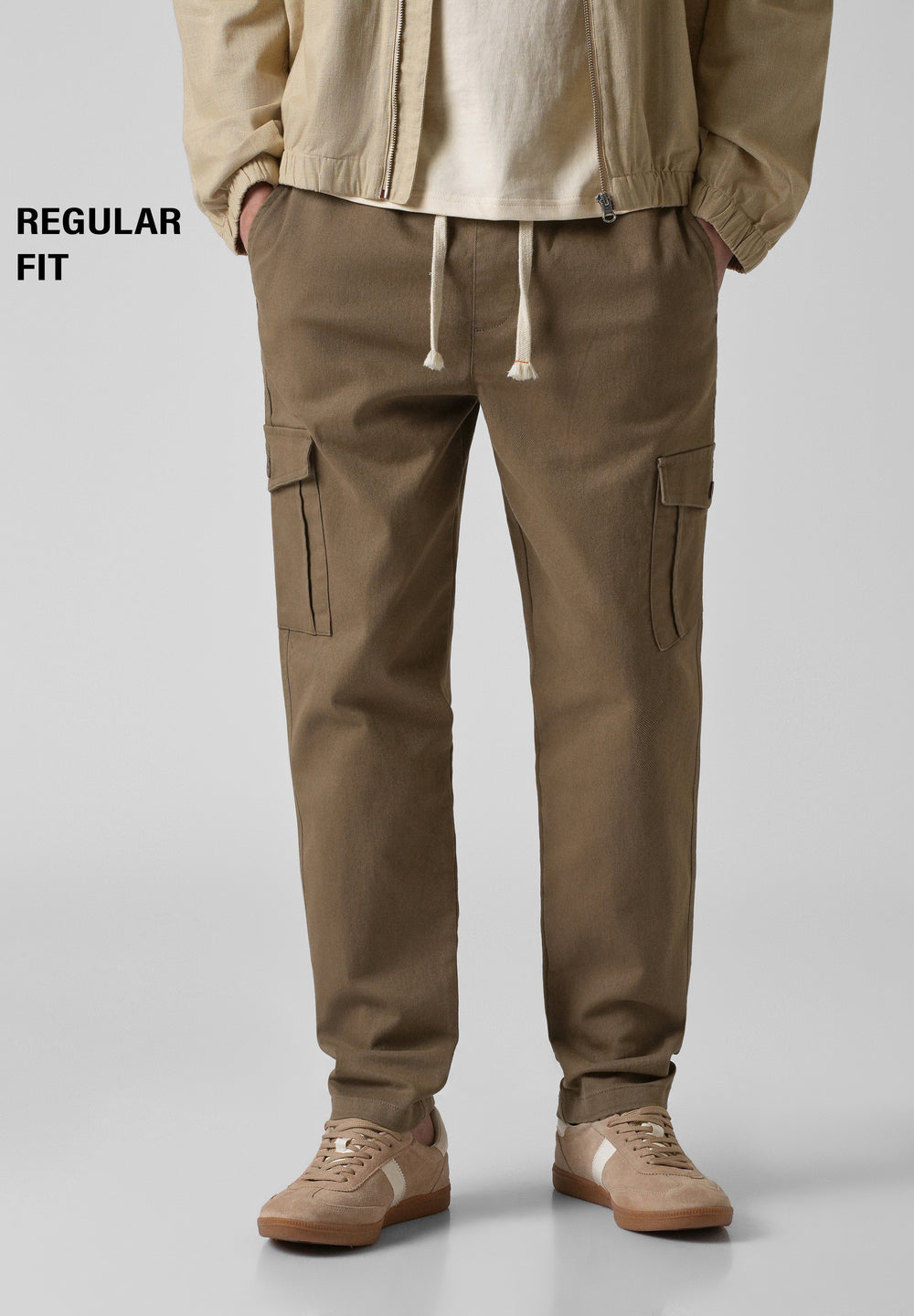 Khaki Regular Fit Cargo Pant