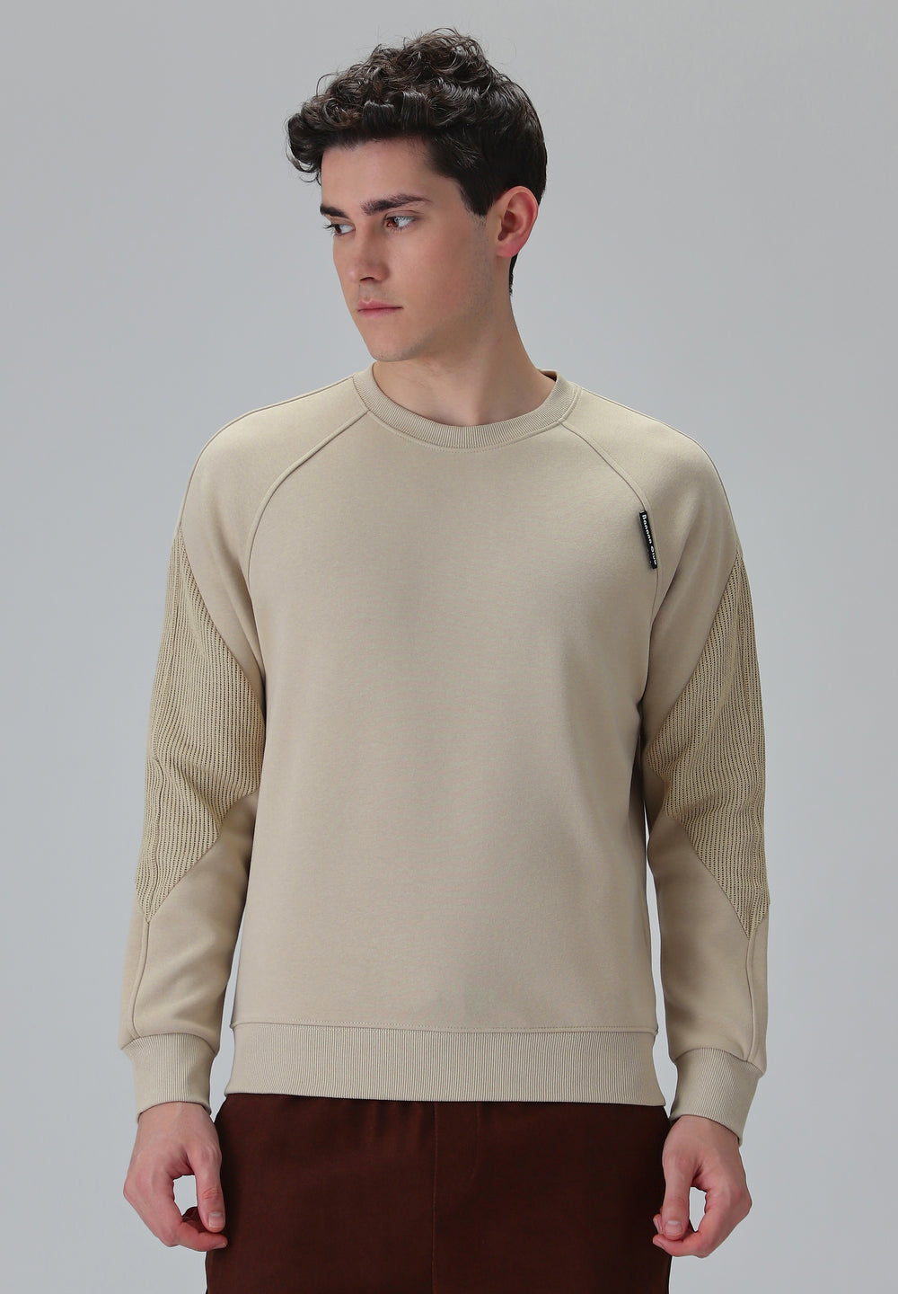 Knit Cut and Sew Cream Sweatshirt