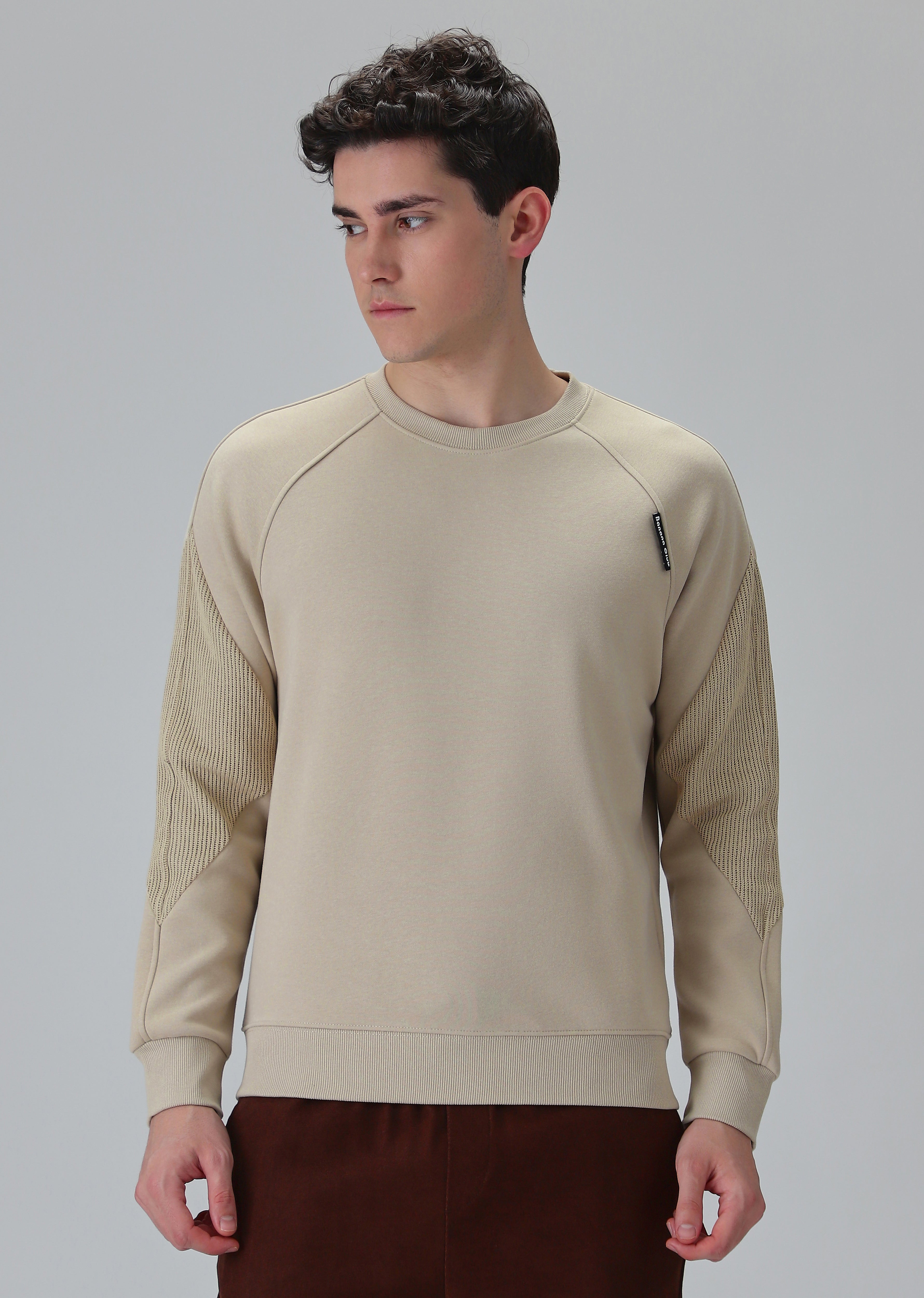 Knit Cut and Sew Cream Sweatshirt