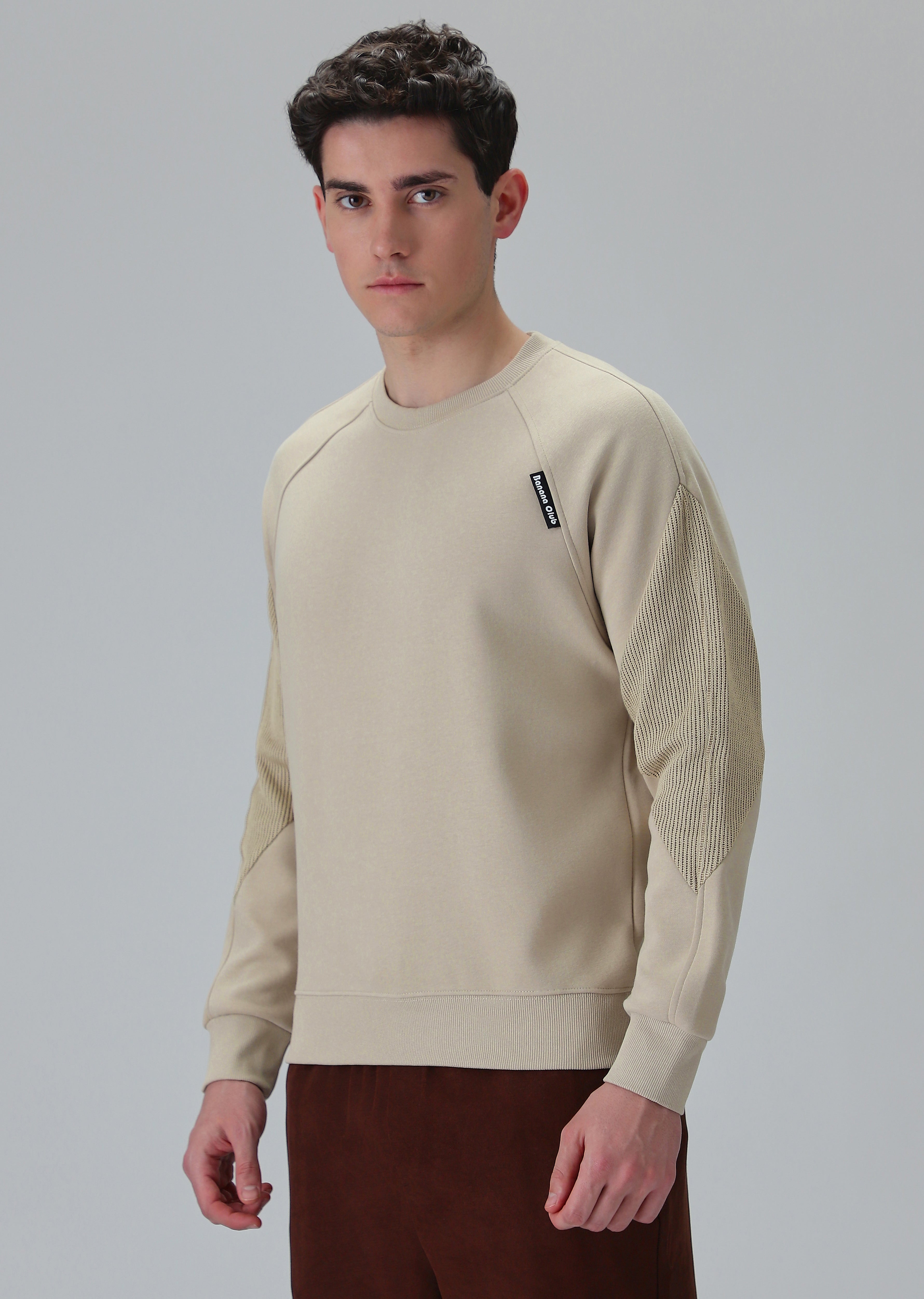 Knit Cut and Sew Cream Sweatshirt