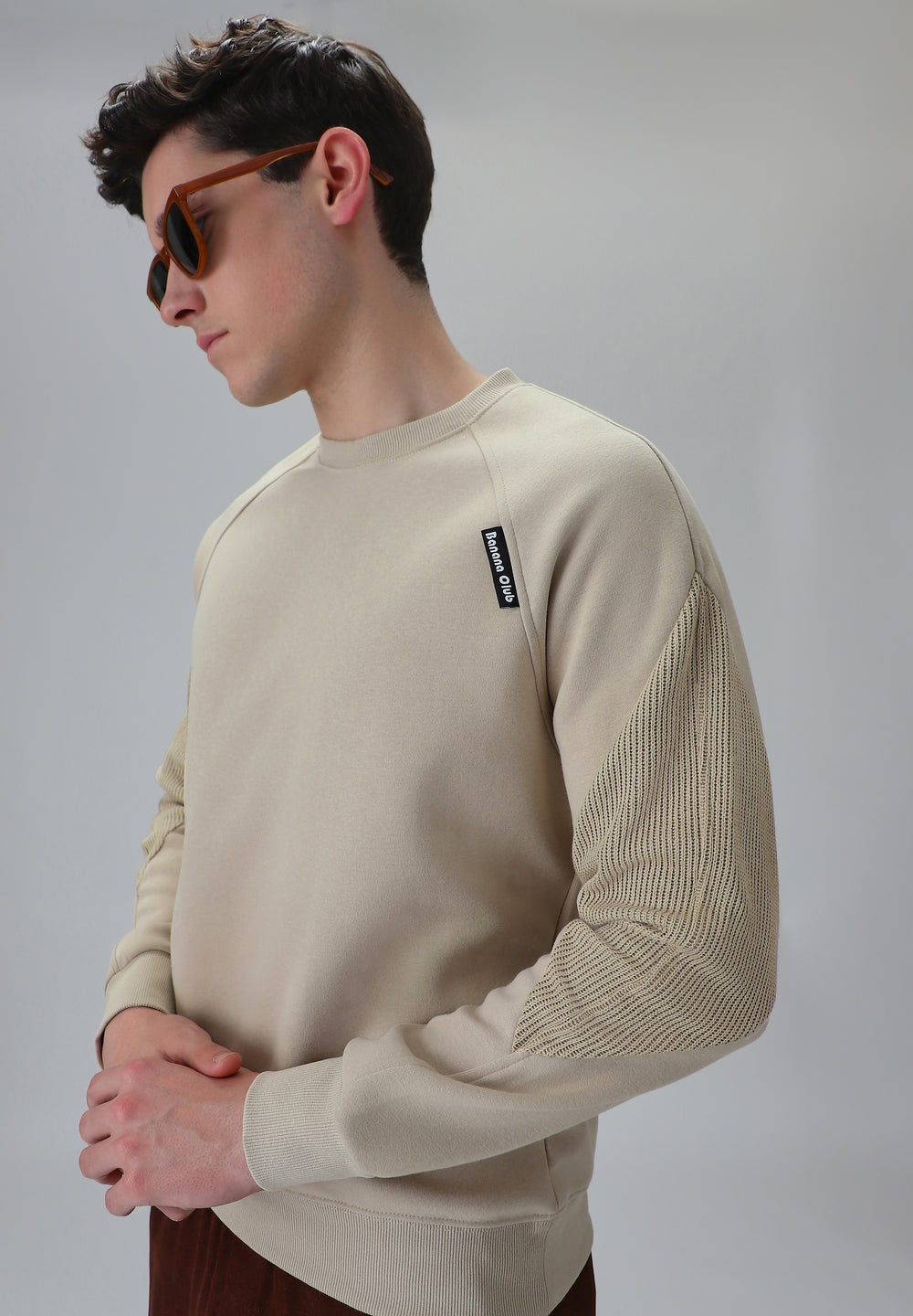 Knit Cut and Sew Cream Sweatshirt