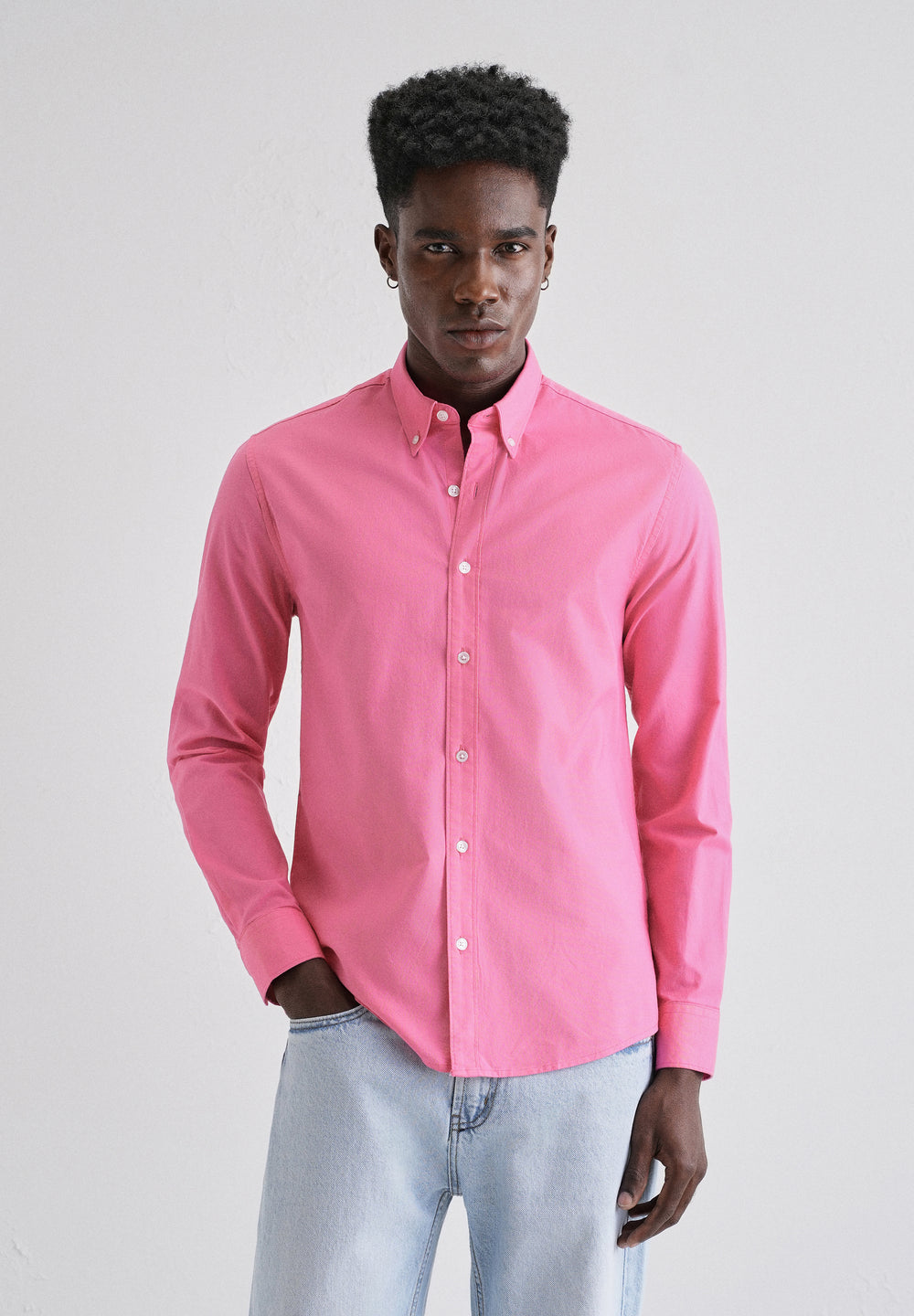 Knockout Pink Plain Oxford Shirt