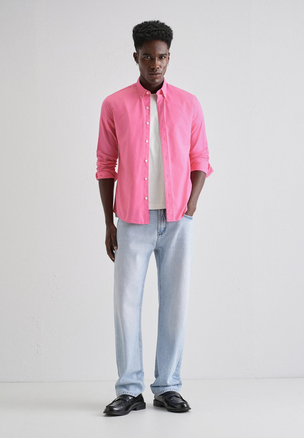 Knockout Pink Plain Oxford Shirt