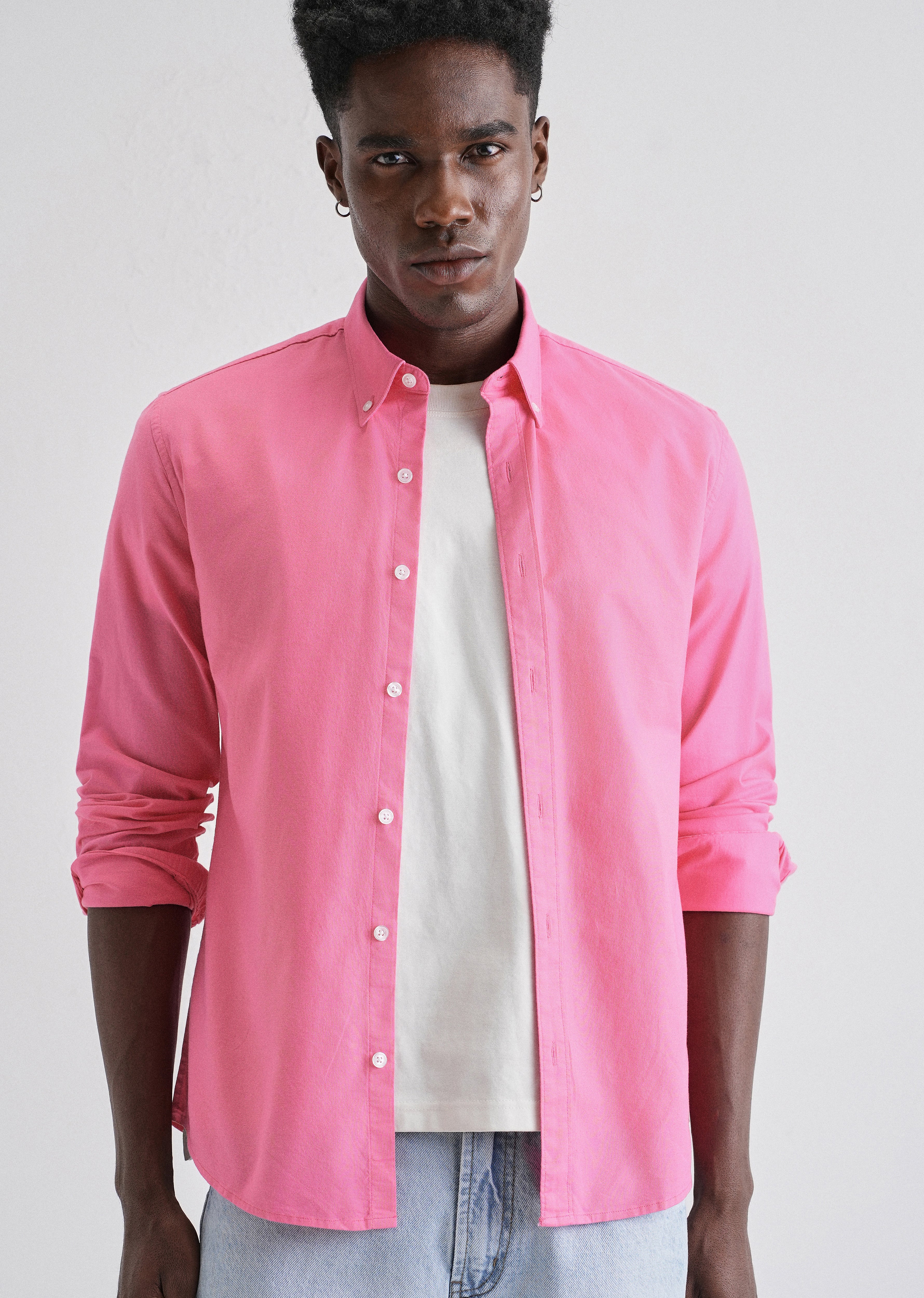 Knockout_Pink_Plain_Oxford_Shi
