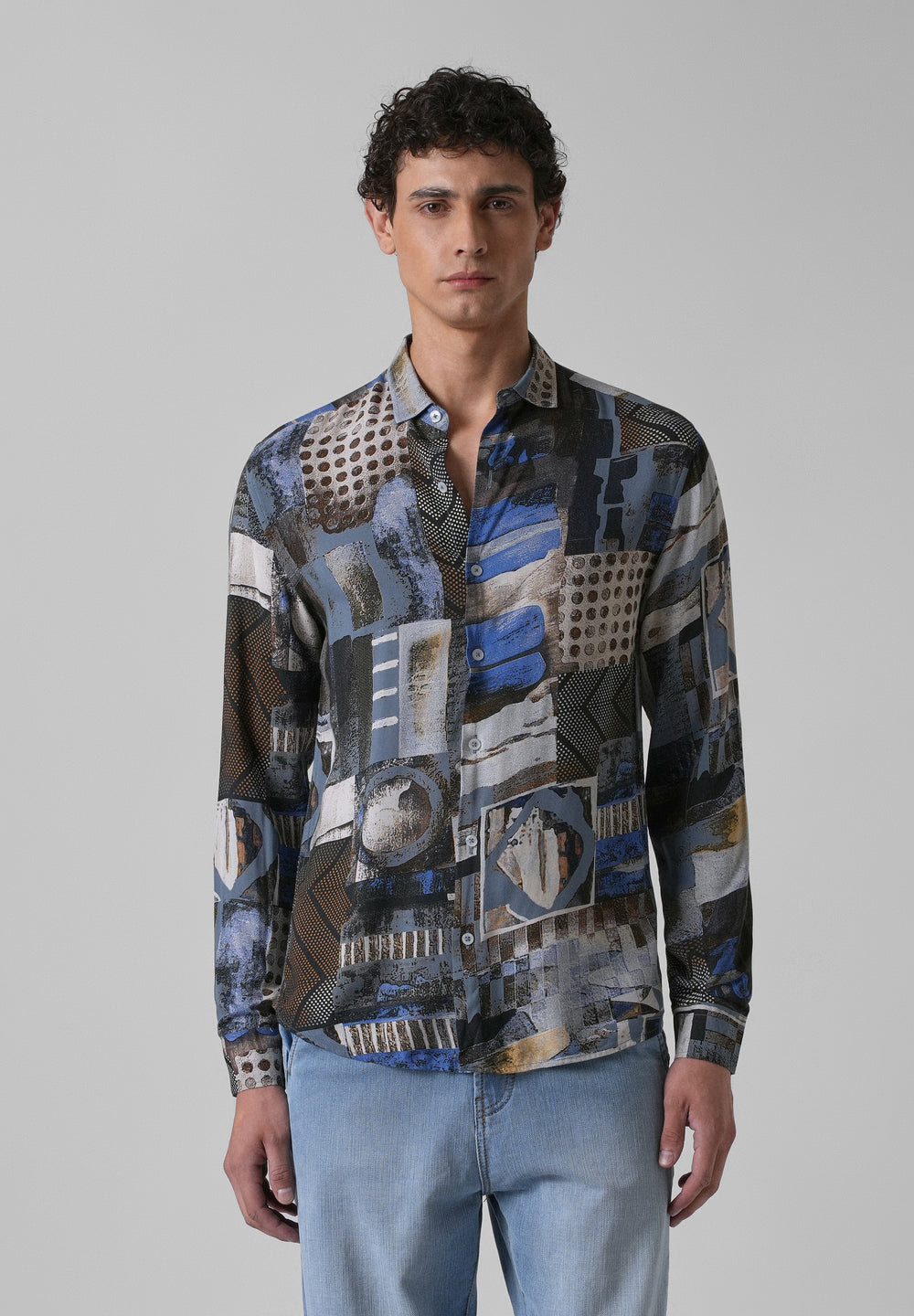 Lattice Azure Feather shirt